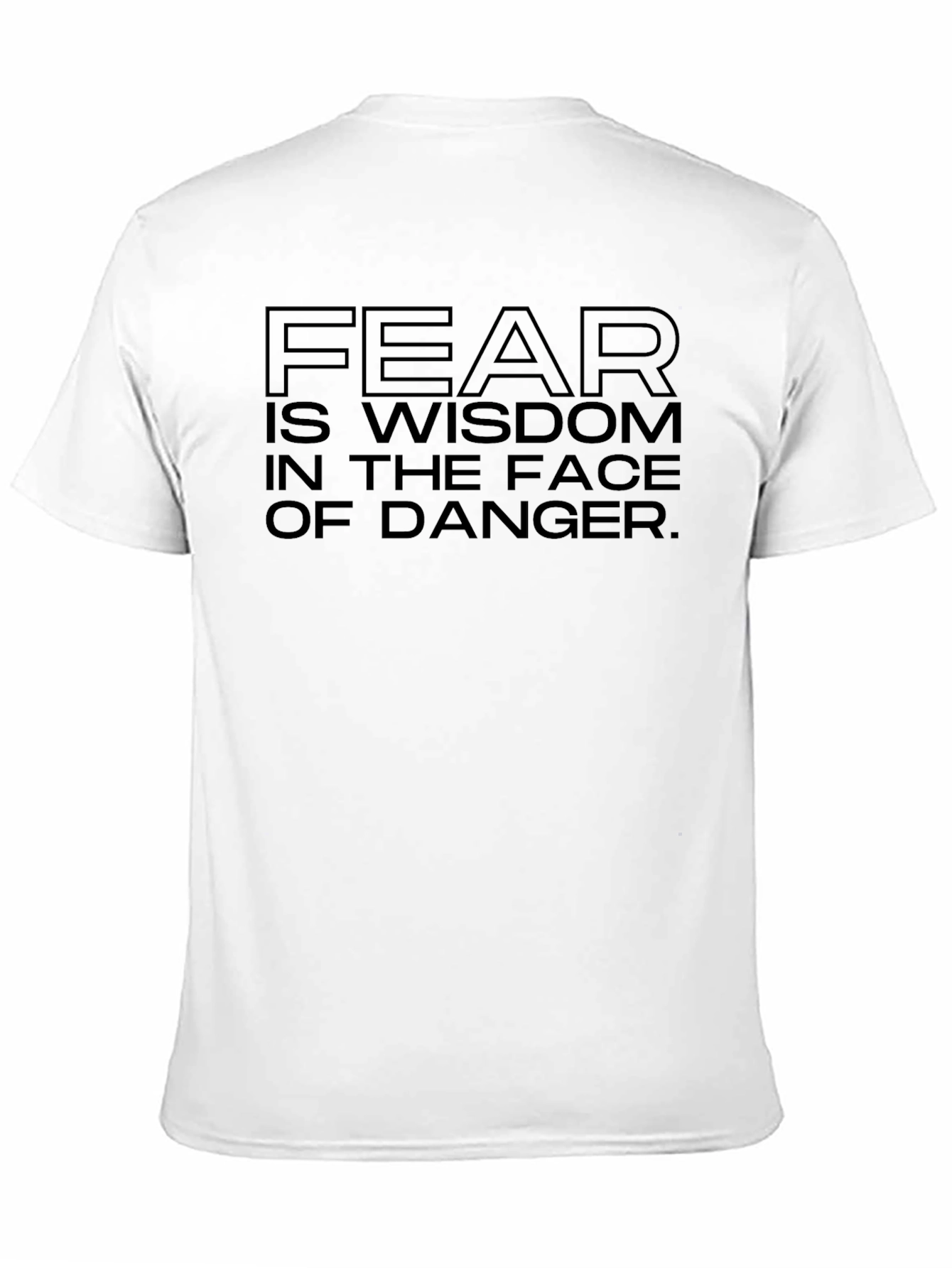 Black Fear is Wisdom T-Shirt - Black Graphic Tee view 11