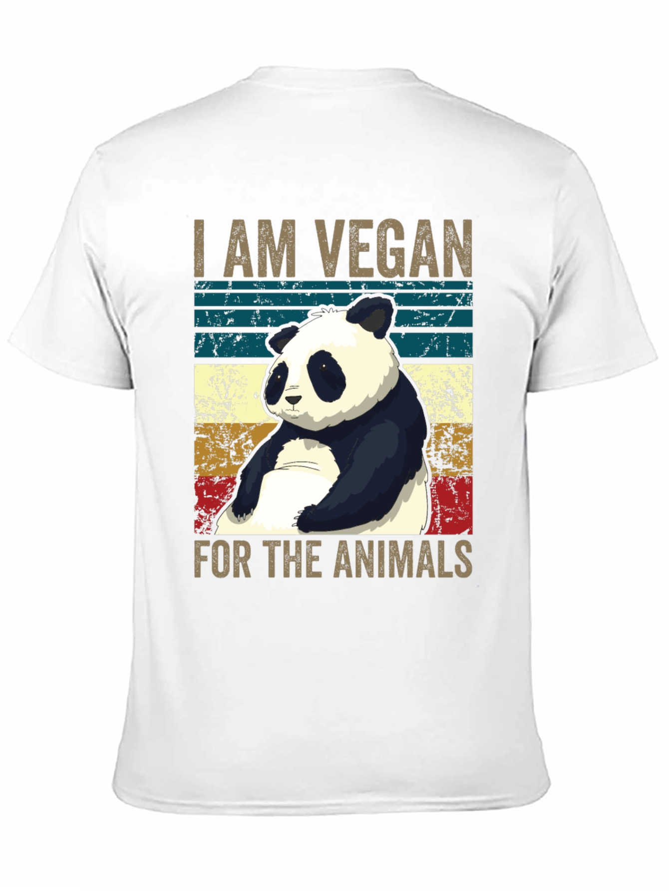 Black Vegan Panda Graphic Tee - Animal Lover T-Shirt view 11