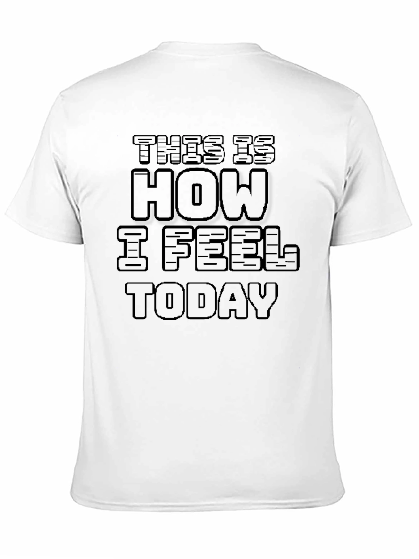 Black Men's "This is How I Feel Today" Black T-Shirt view 11