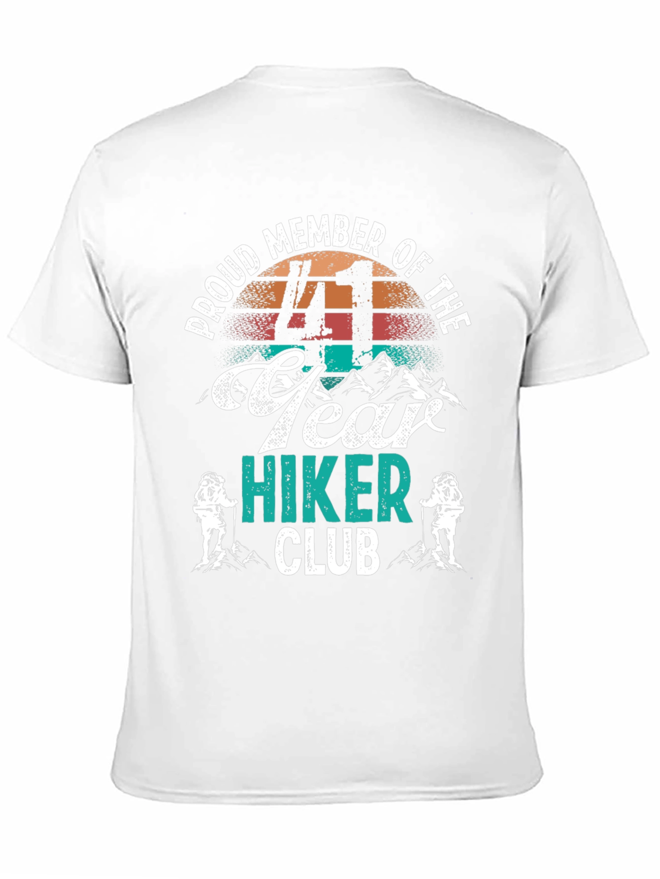 Black Proud 41 Year Hiker Club T-Shirt view 11
