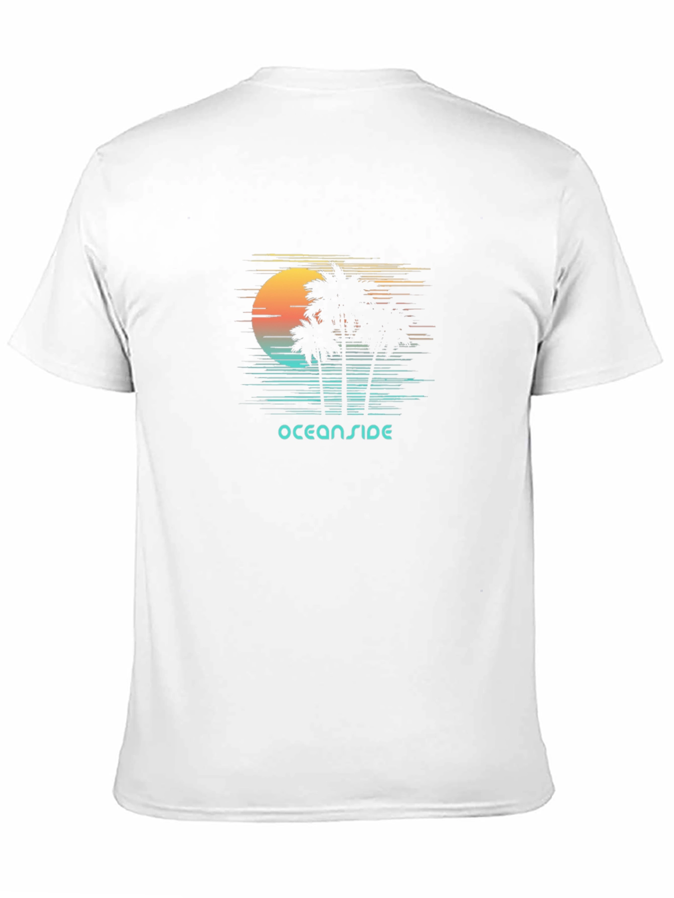 Black Oceanside Graphic T-Shirt - Retro Palm Tree Design view 11