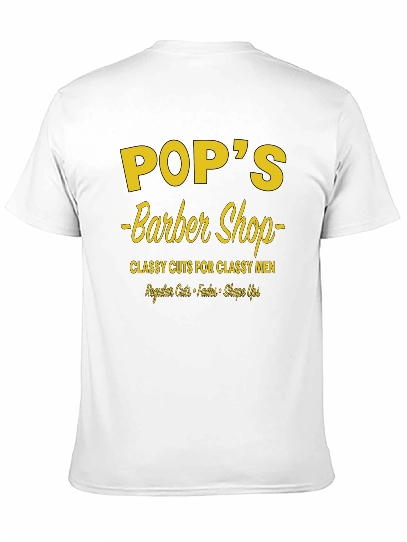 Black Pop's Barber Shop T-Shirt - Classy Men's Cuts view 11