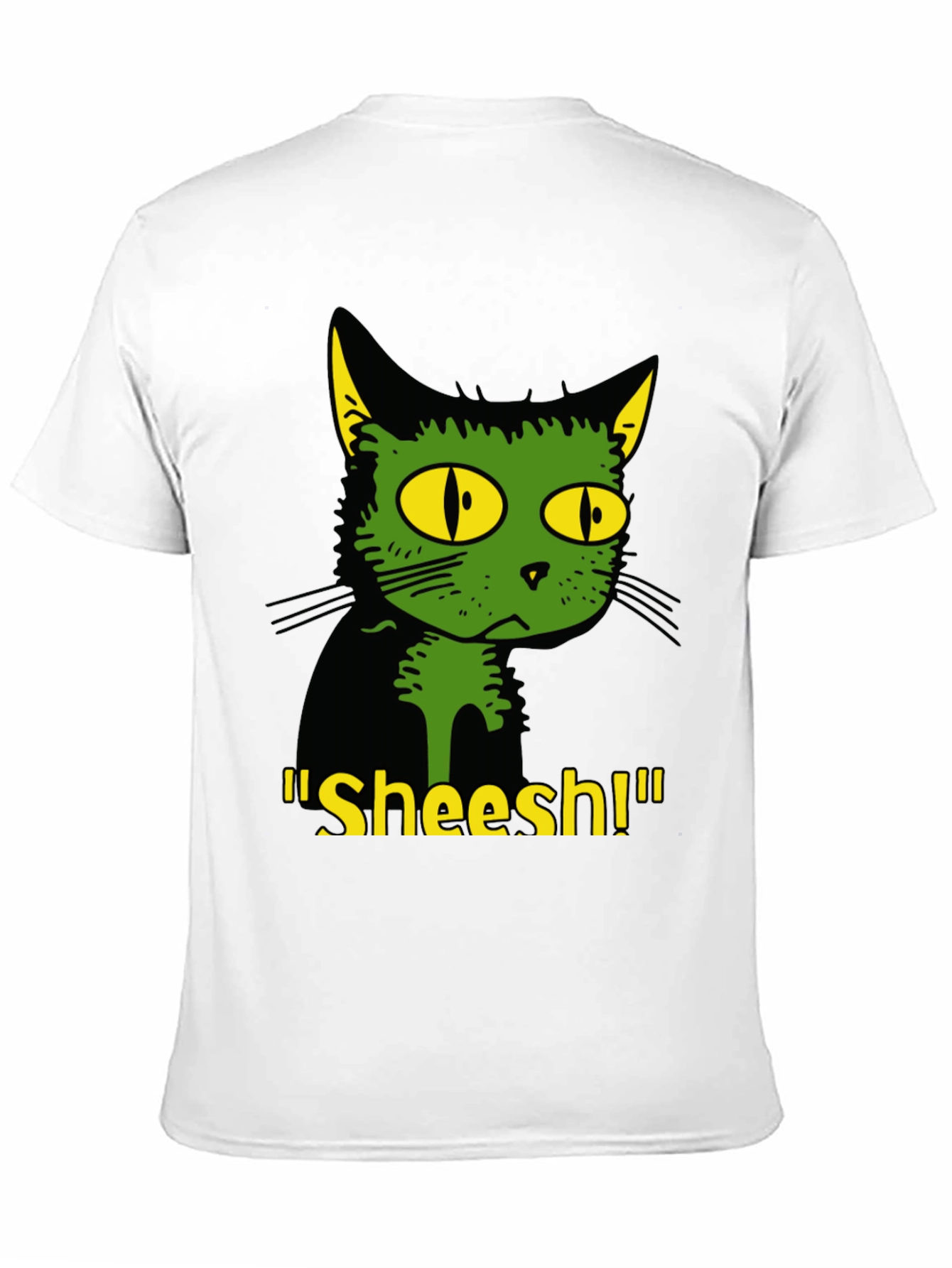 Black Sheesh Cat Graphic T-Shirt - Unique Design, Comfortable Fit view 11