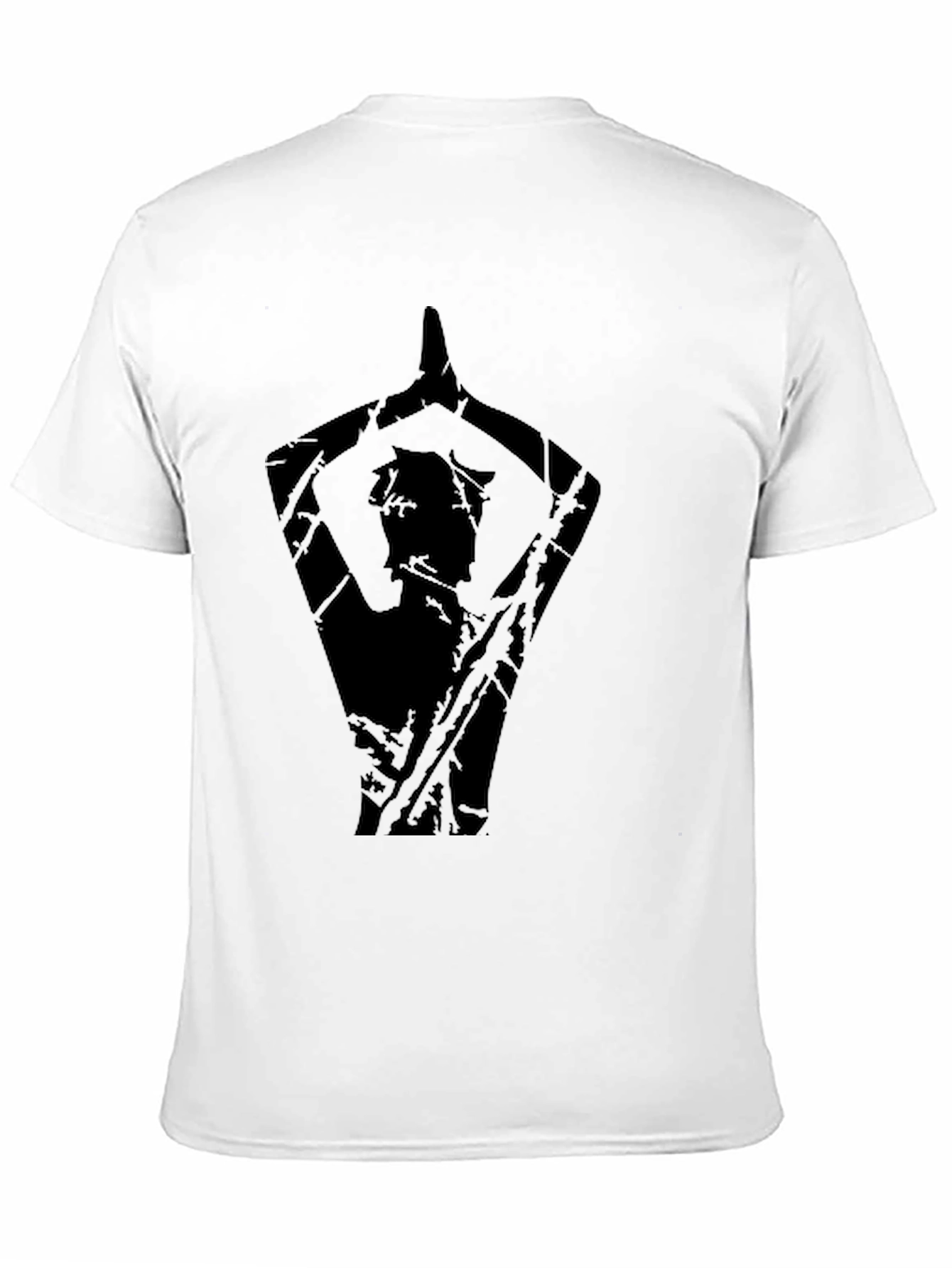 Black Men's Black Yoga Silhouette Graphic Tee view 11