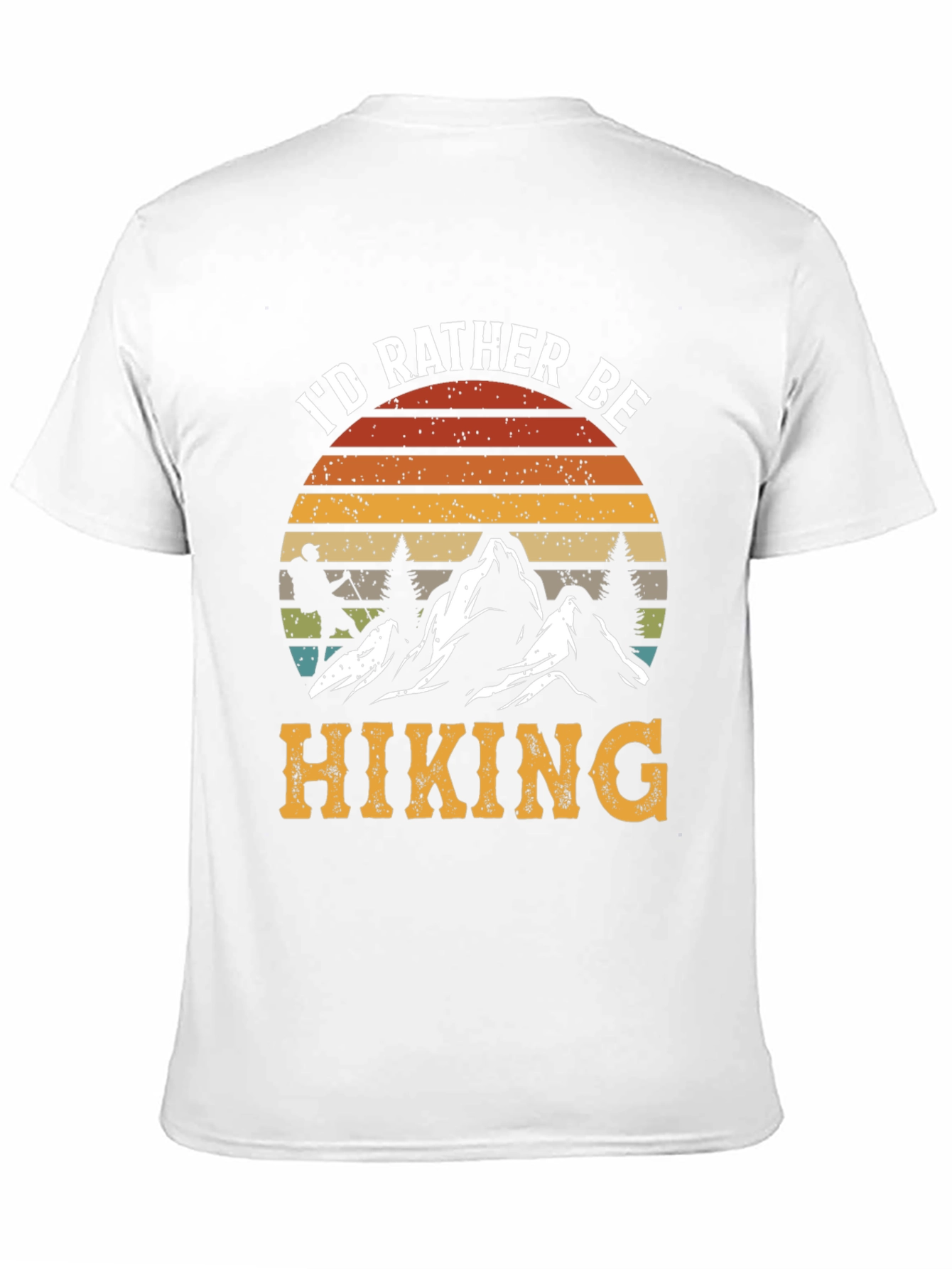 Black I'd Rather Be Hiking Graphic Tee - Outdoor Adventure Shirt view 11