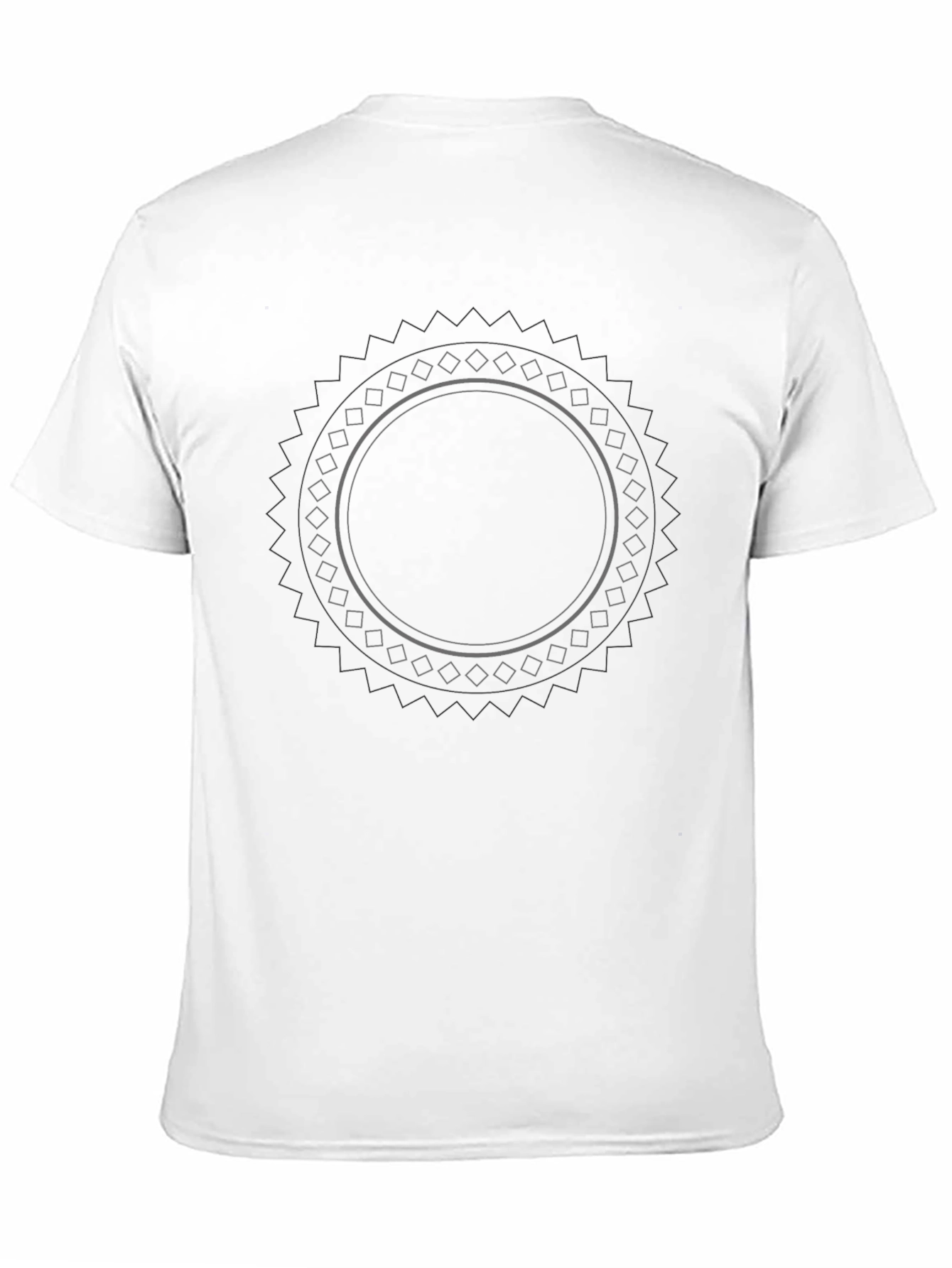 Black Men's Black Graphic Tee - Abstract Circle Design view 11