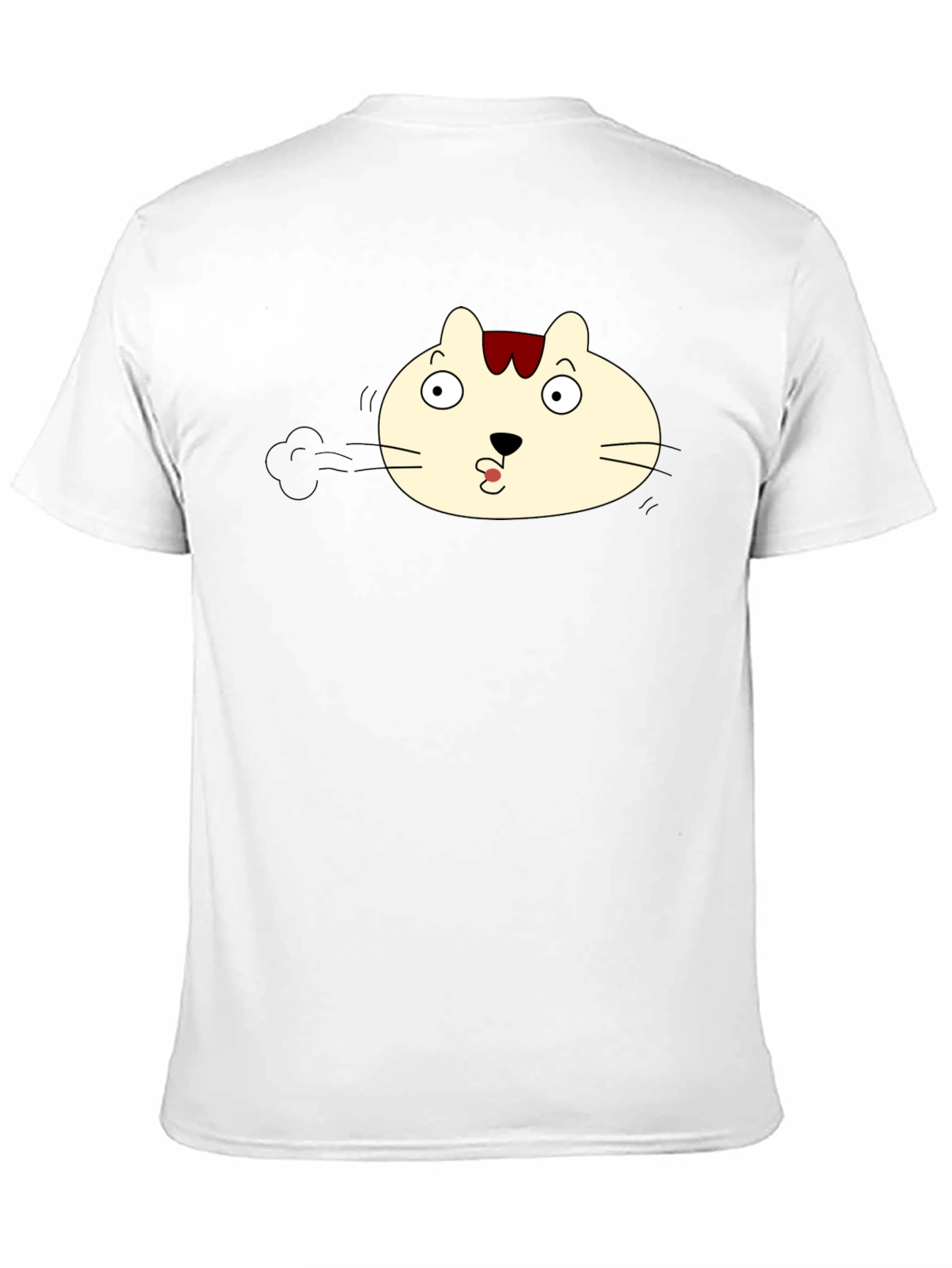 Black Funny Cat Face Black T-Shirt view 11