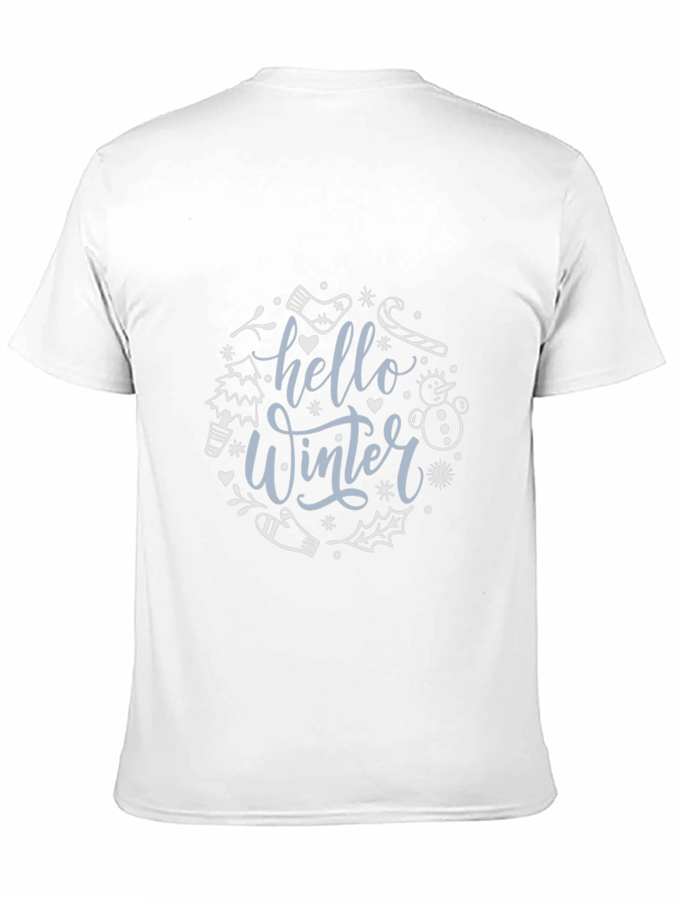 Black Hello Winter Graphic Tee - Black Cotton Blend view 11