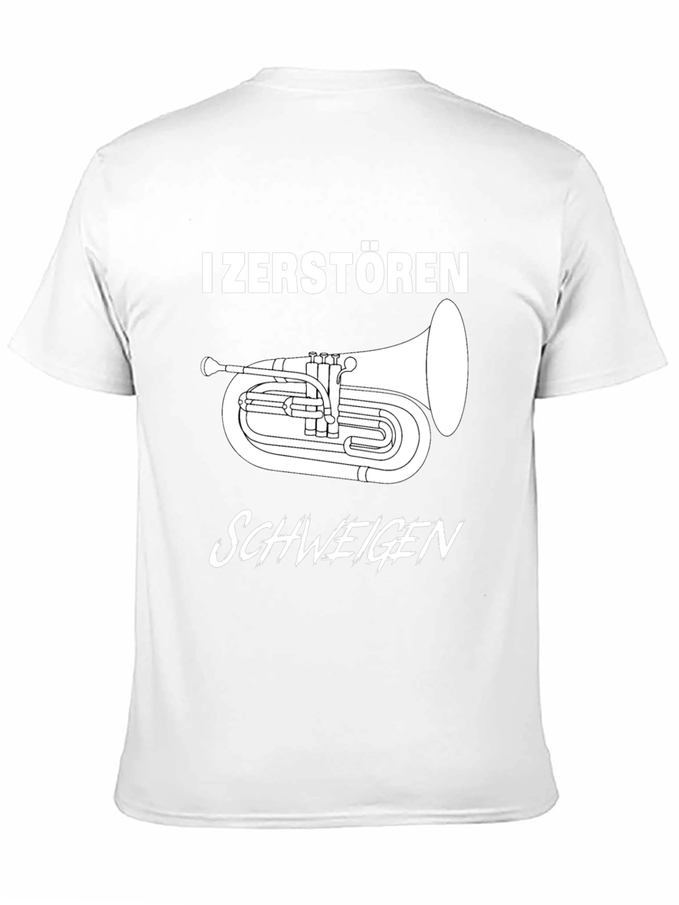 Black I Zerstören Schweigen Tuba Black T-Shirt view 11
