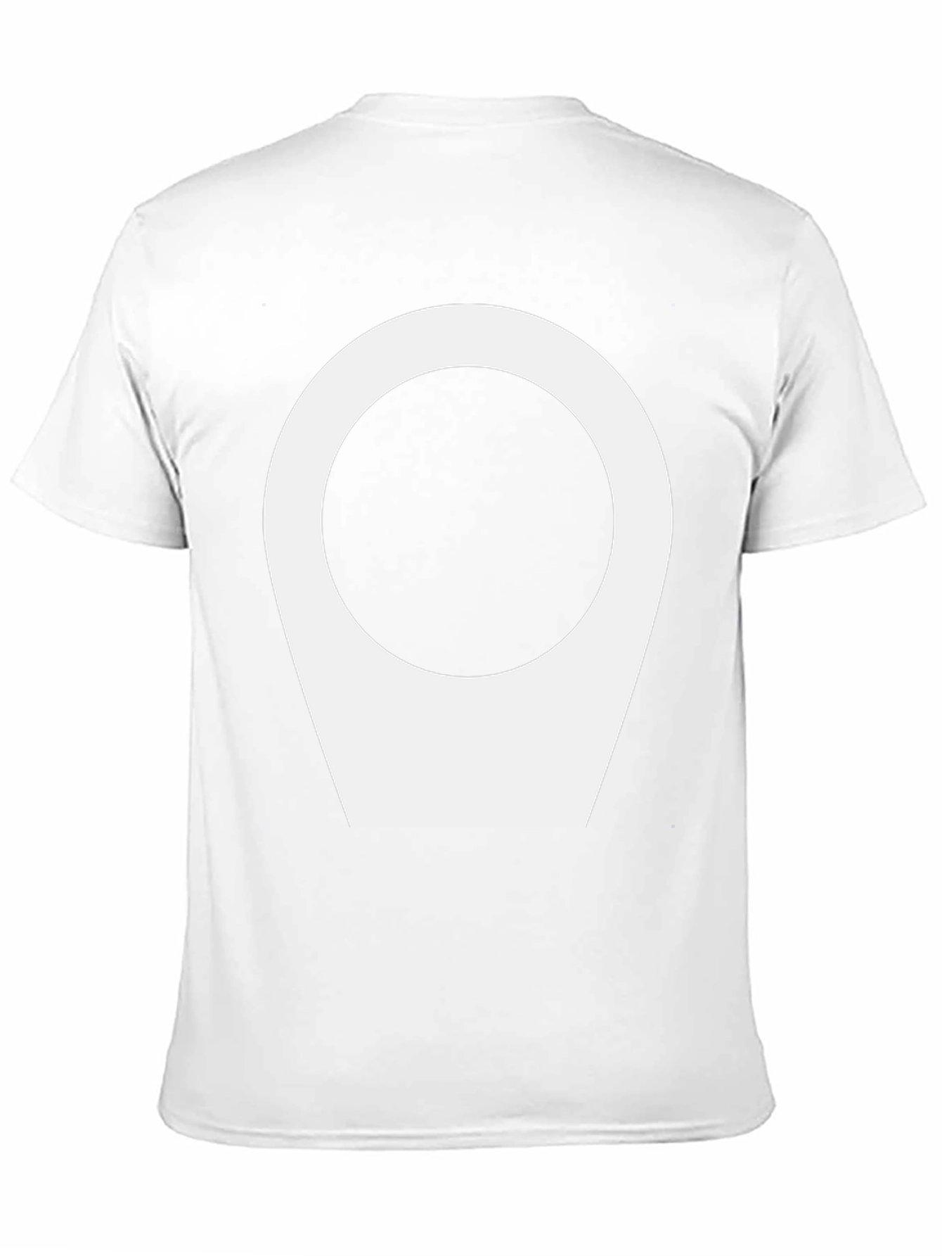 Black Modern Black Tee with Abstract White Location Icon view 11