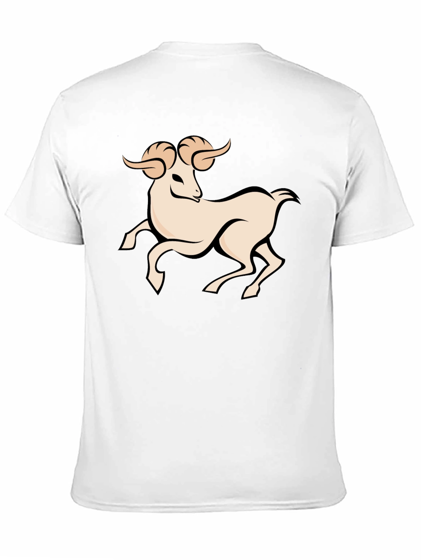 Black Black Graphic Tee - Aries Zodiac Ram Design view 11