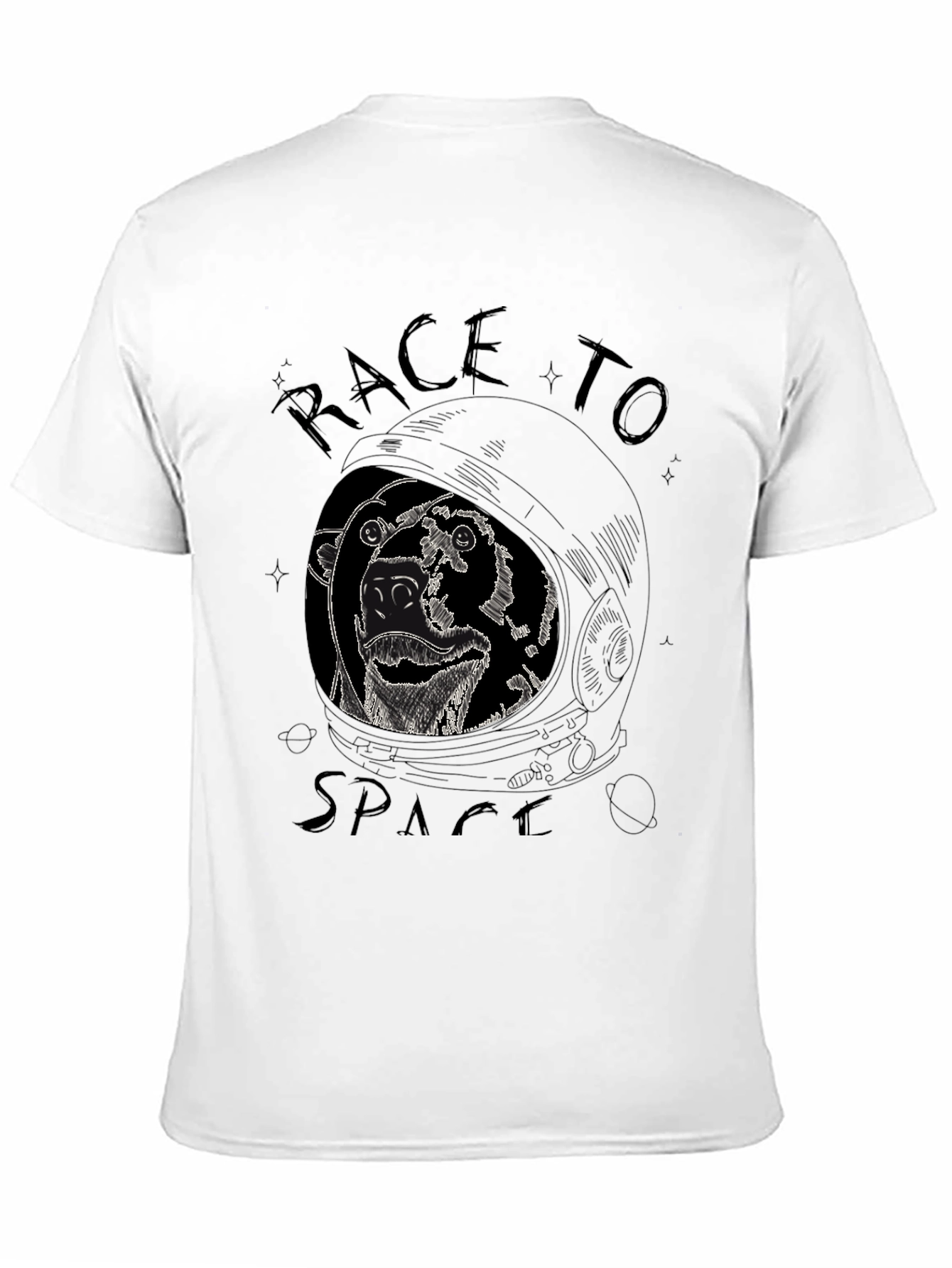 Black Race to Space Graphic Tee - Black T-Shirt view 11