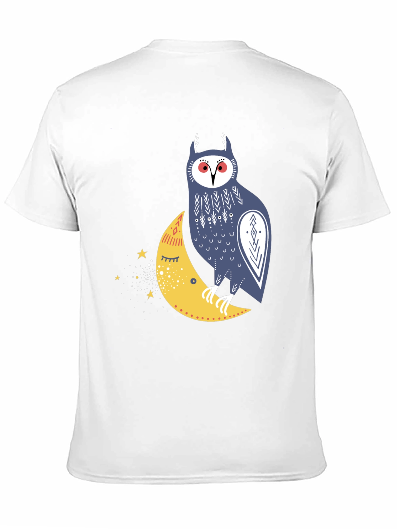 Black Owl on Moon Graphic T-Shirt - Black view 11