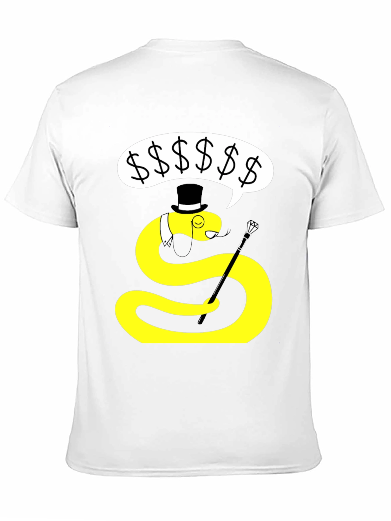 Black Dapper Snake T-Shirt - Funny Cartoon Animal Tee view 11