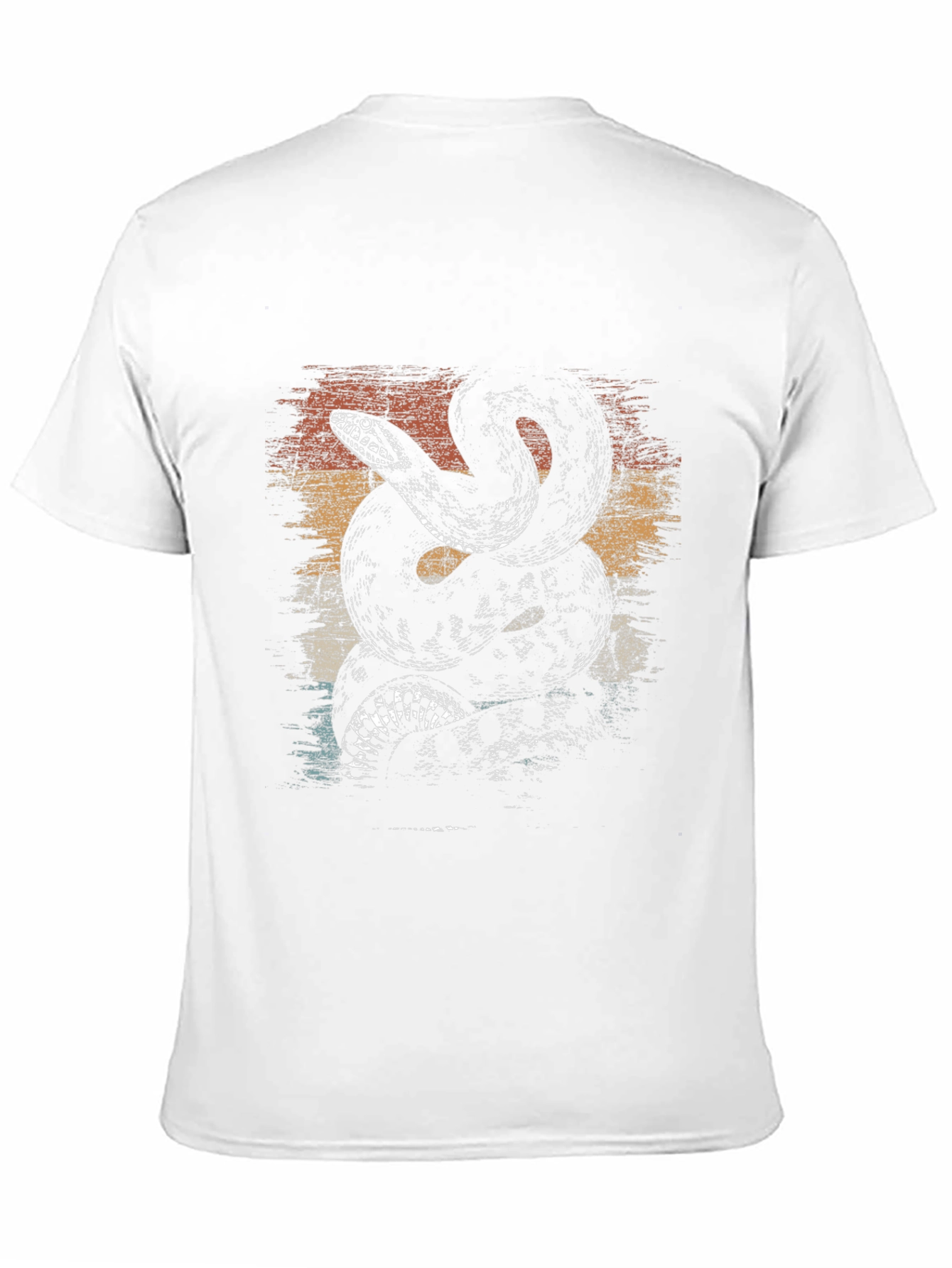 Black Retro Snake Graphic Tee - Men's Black T-Shirt view 11