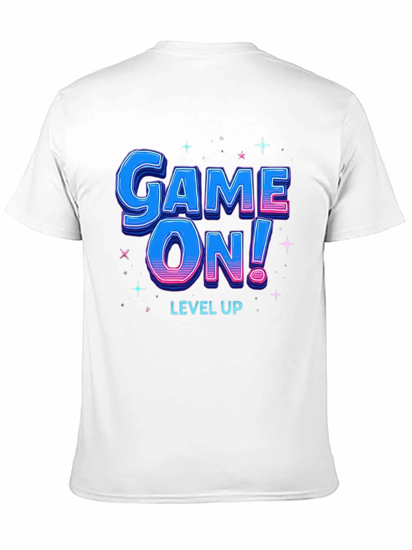 Black Game On! Level Up T-Shirt - Gamer Style view 11