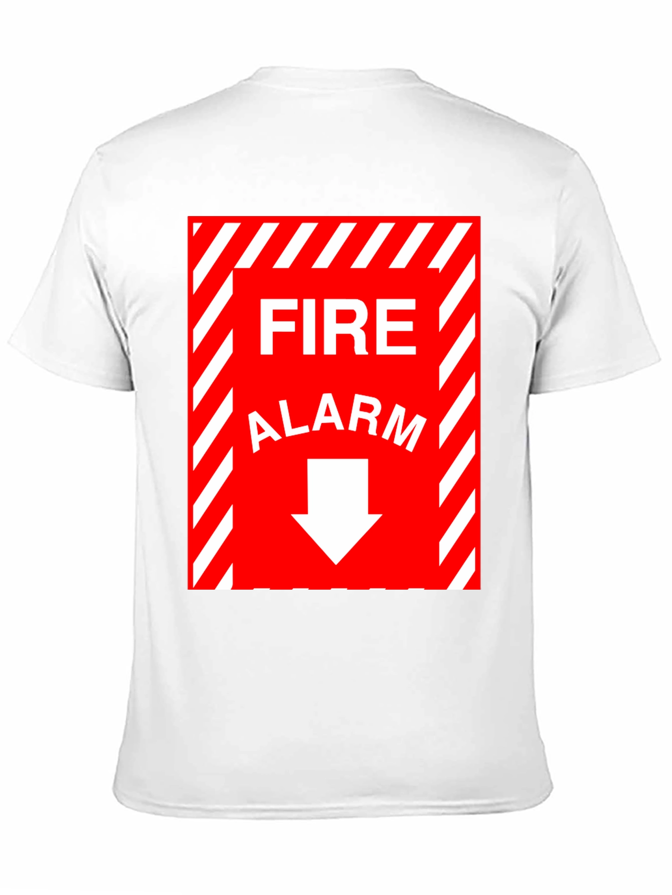 Black Fire Alarm Graphic Tee - Novelty T-Shirt view 11
