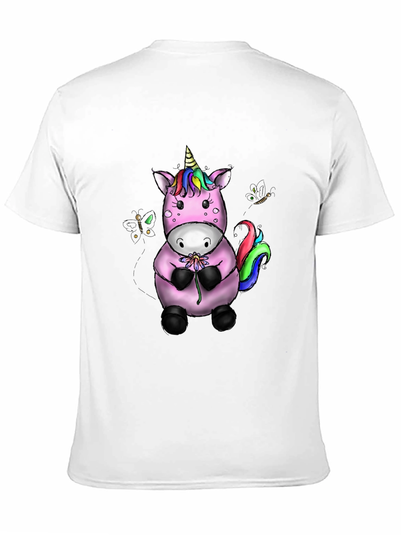 Black Unicorn Graphic Black T-Shirt view 11