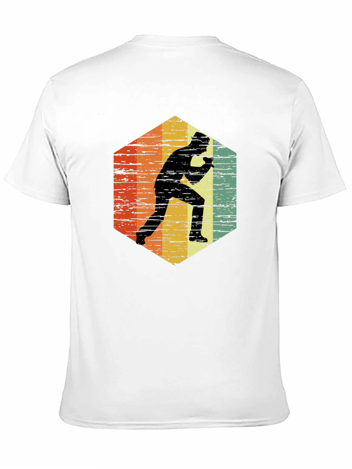 Black Retro Table Tennis Player T-Shirt view 11