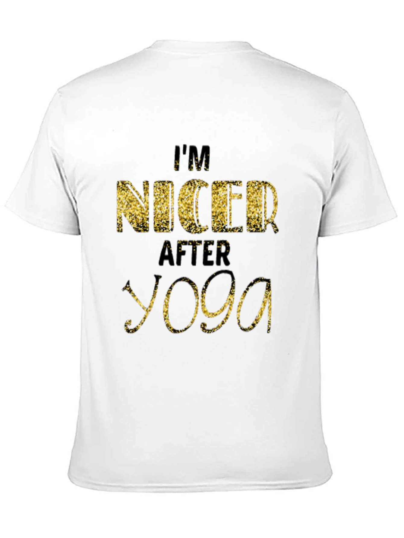 Black I'm Nicer After Yoga T-Shirt - Trendy Graphic Tee view 11