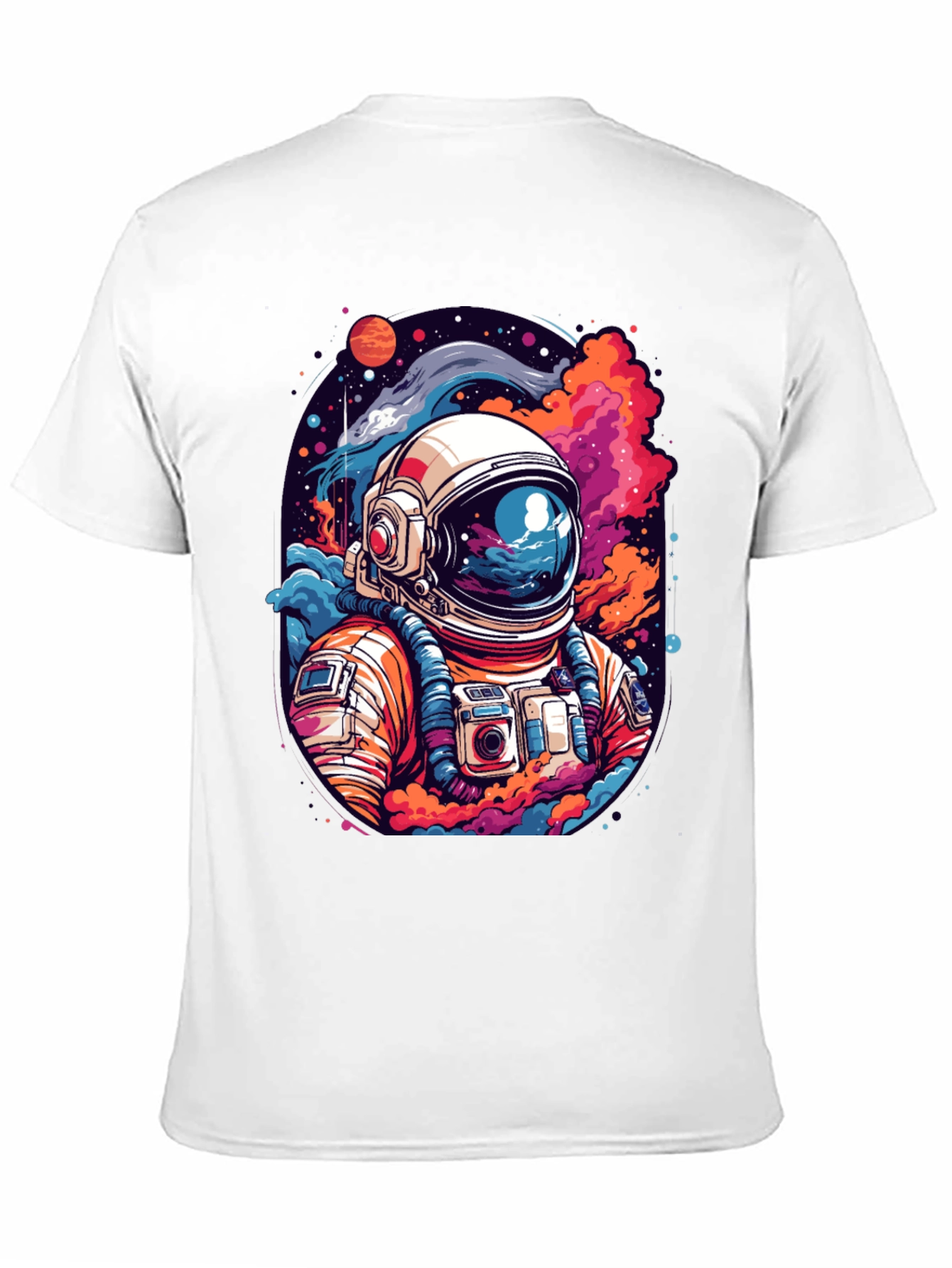 Black Cosmic Astronaut Graphic Tee - Men's Black T-Shirt view 11