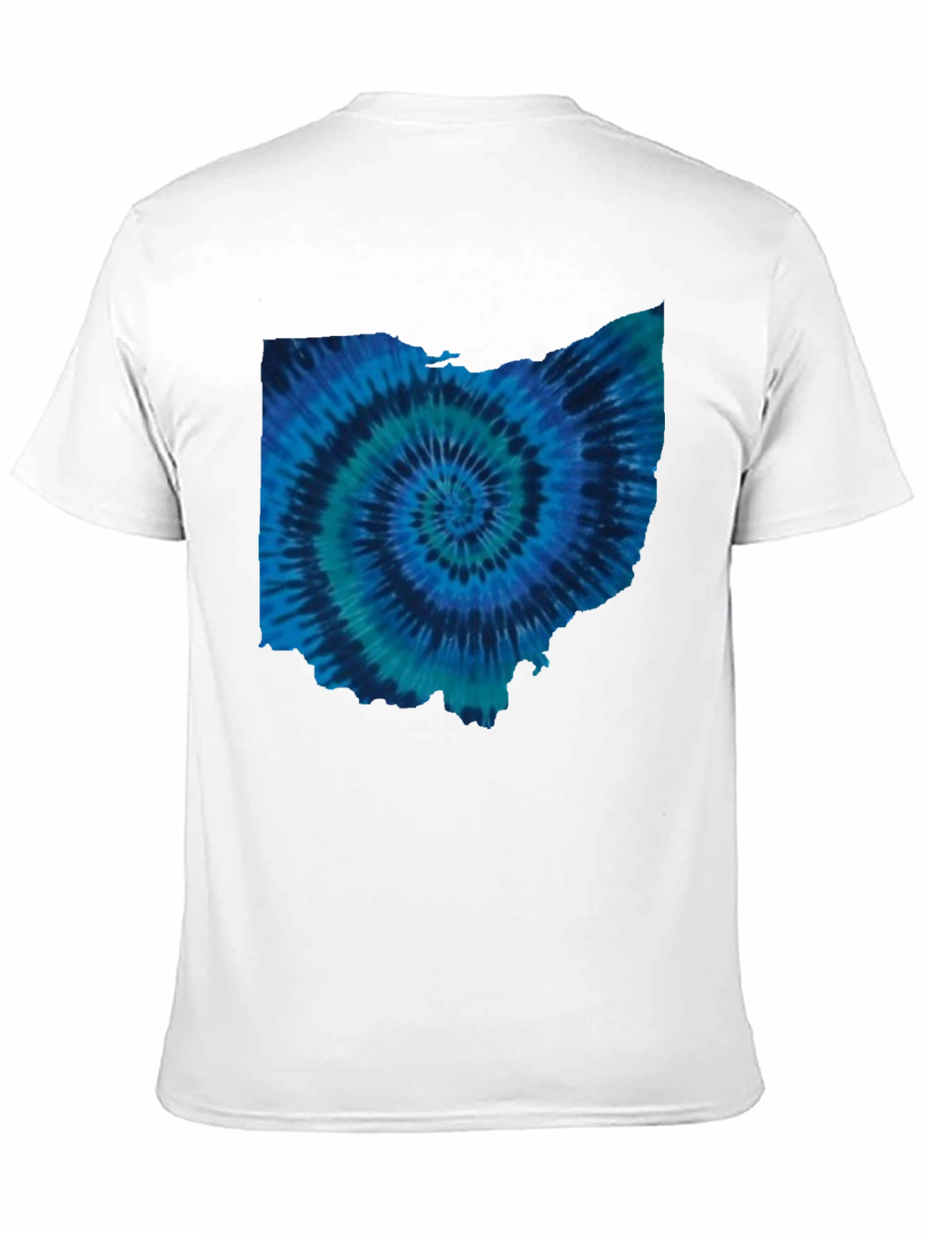 Black Ohio Tie Dye State Shape T-Shirt view 11