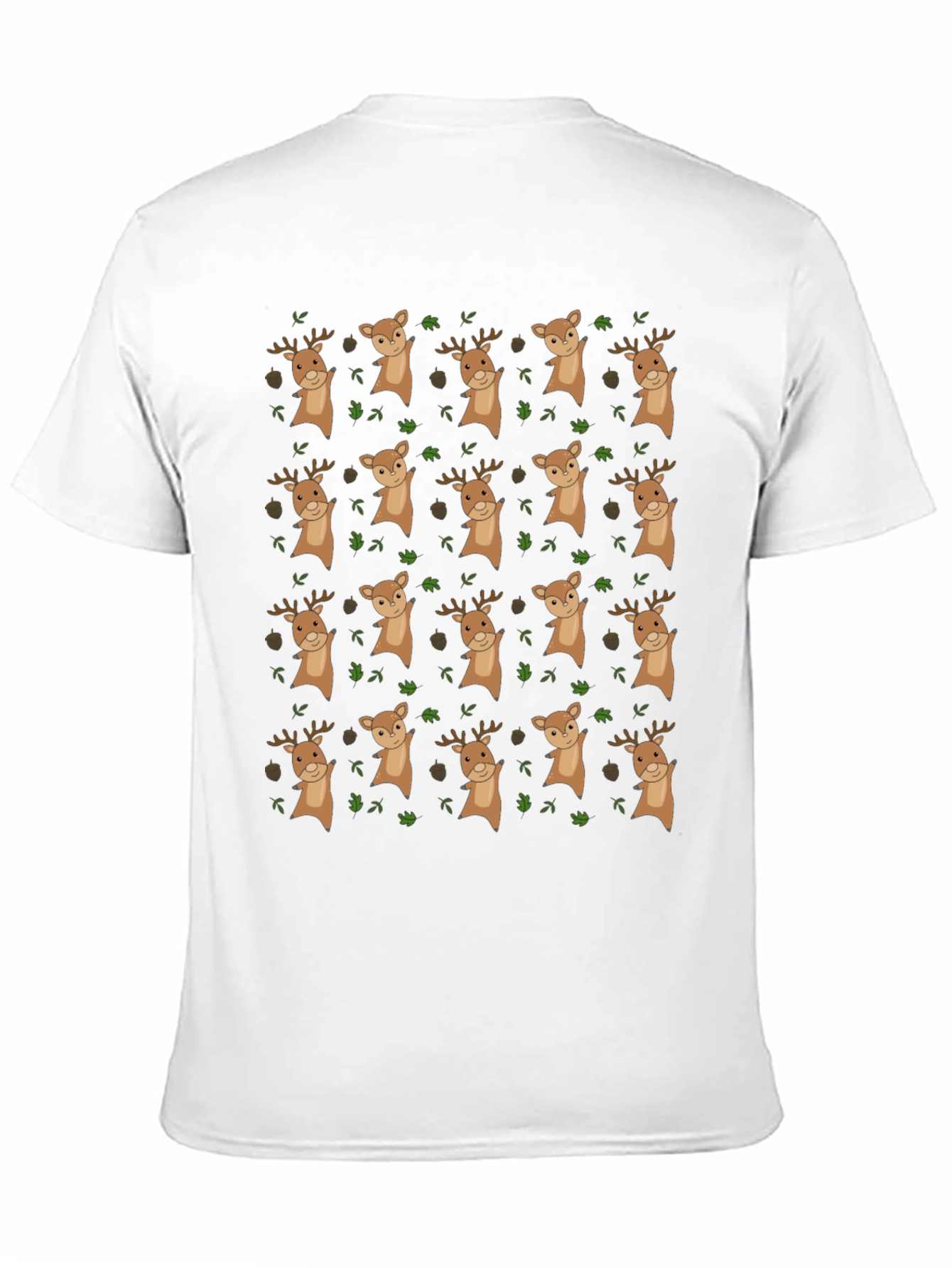 Black Novelty Deer Pattern T-Shirt view 11