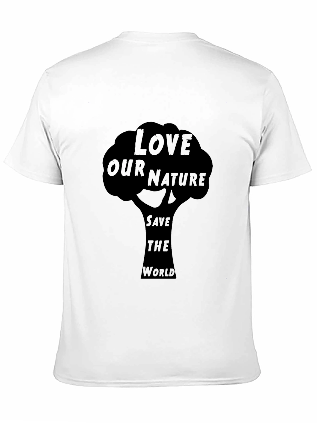 Black Eco-Friendly "Love Our Nature" Graphic Tee view 11