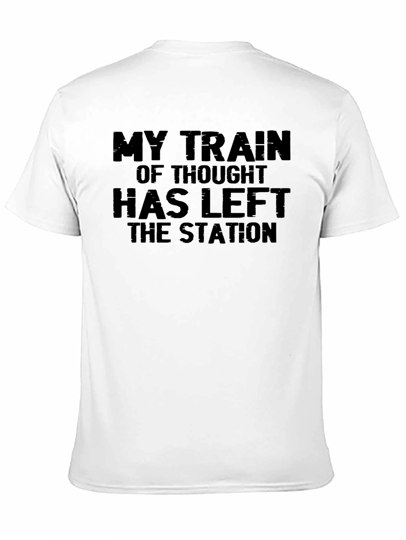 Black Funny "My Train of Thought" Graphic Tee view 11