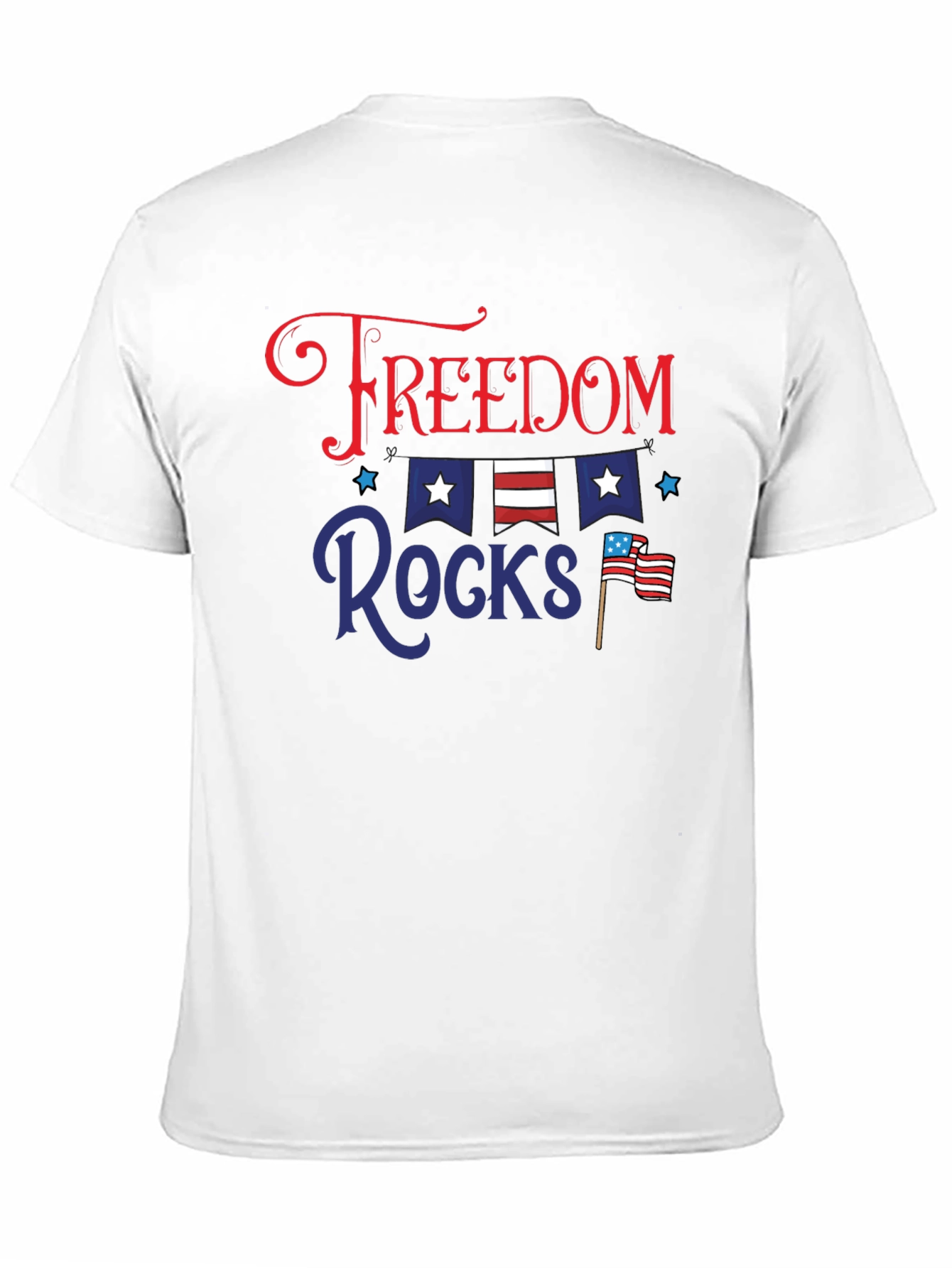 Black Freedom Rocks Patriotic T-Shirt view 11