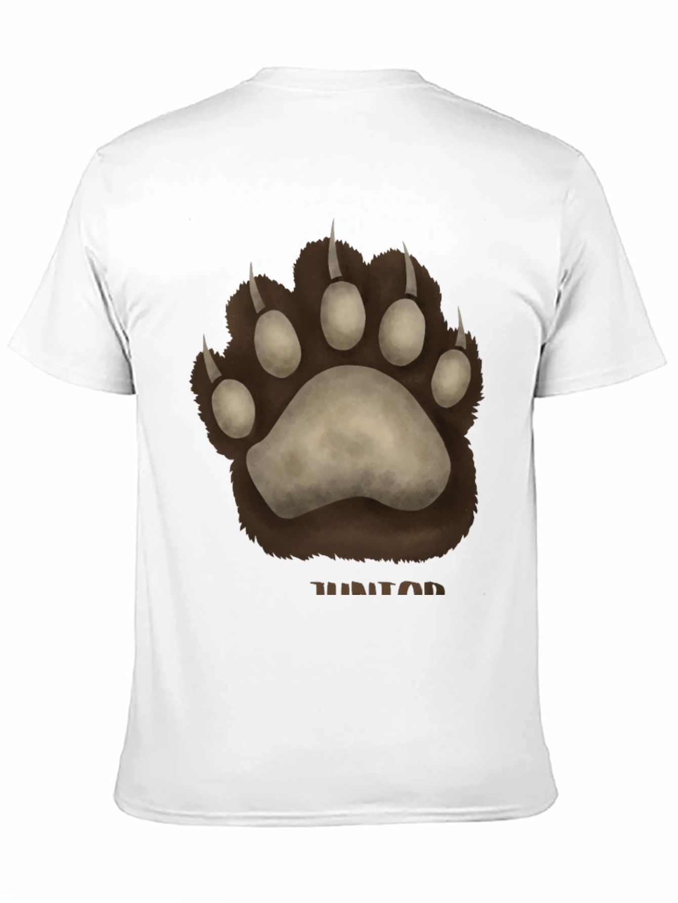 Black Bear Paw Print Graphic T-Shirt - Casual Wear view 11