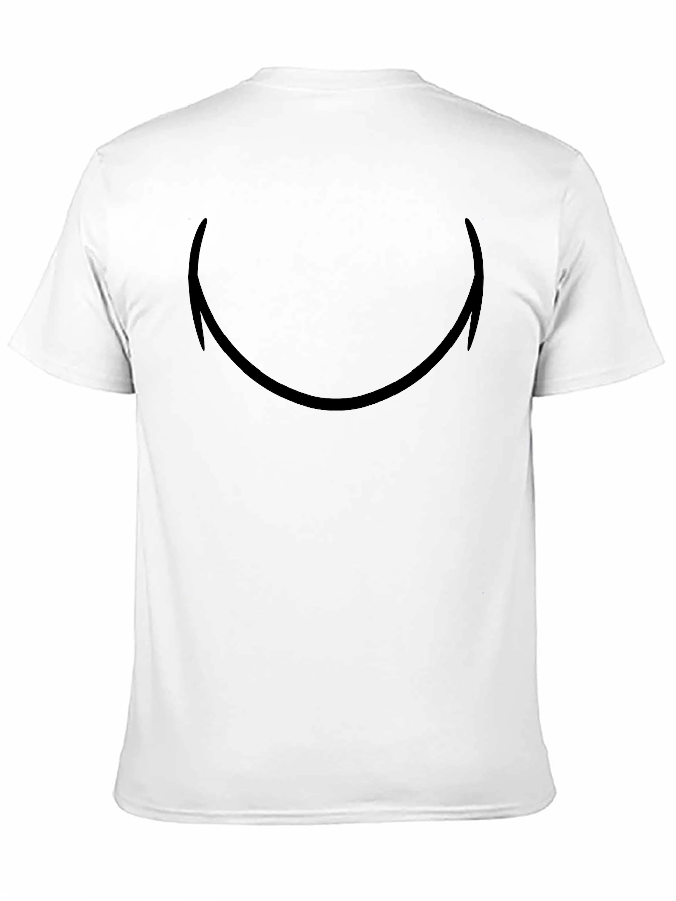 Black Minimalist Smiley Face Graphic Tee - Soft Cotton Blend view 11