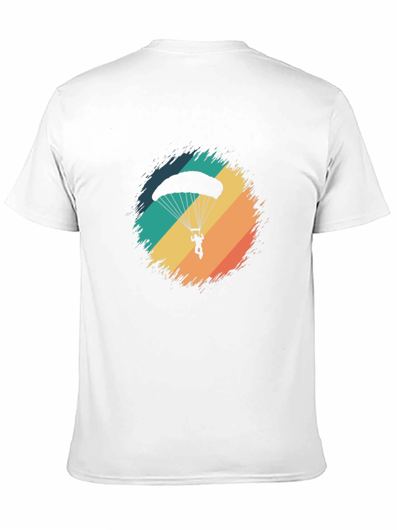 Black Vintage Parachute Graphic Tee - Skydiving Adventure Shirt view 11