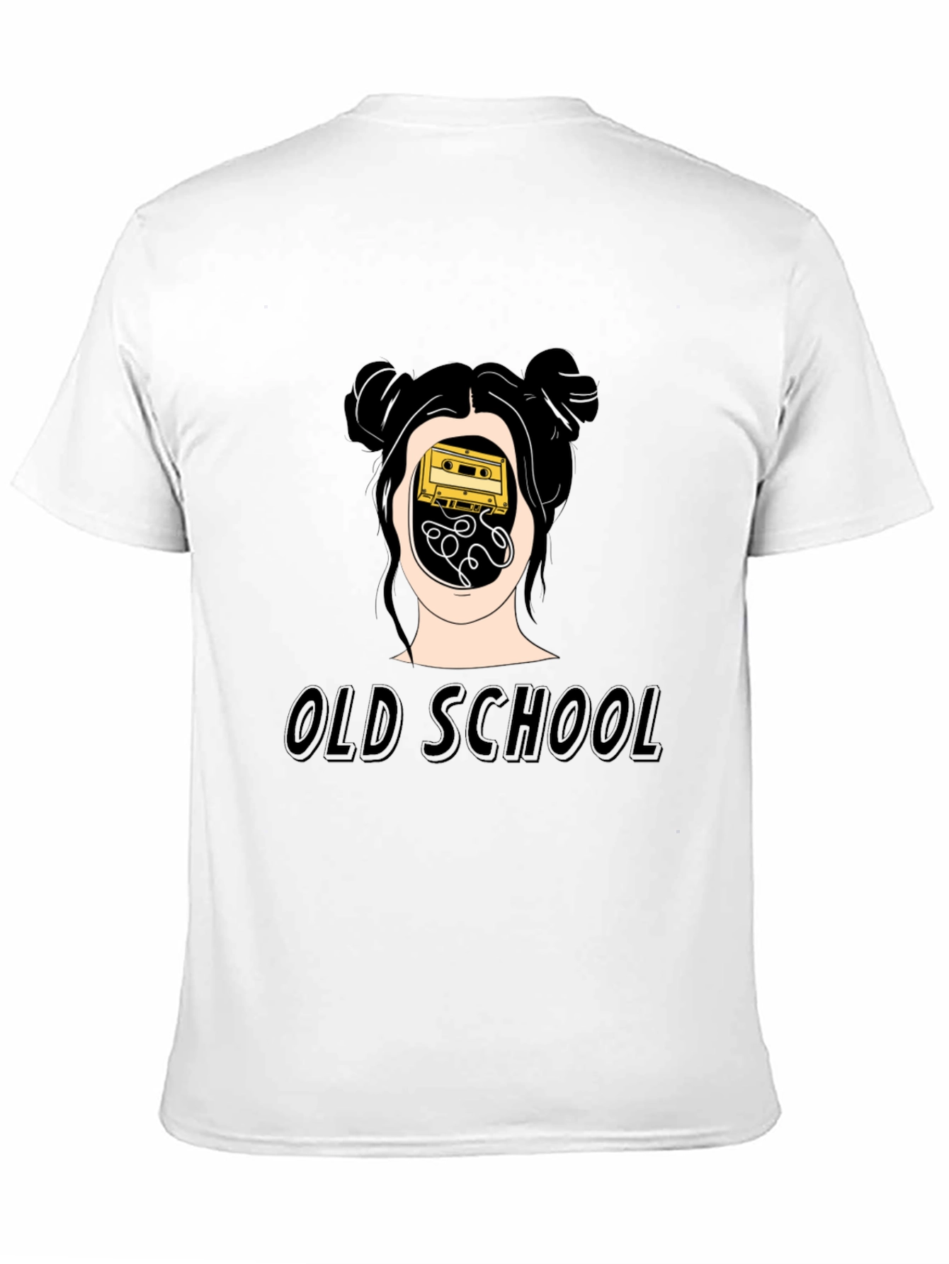 Black Old School Cassette Tape Graphic Tee view 11