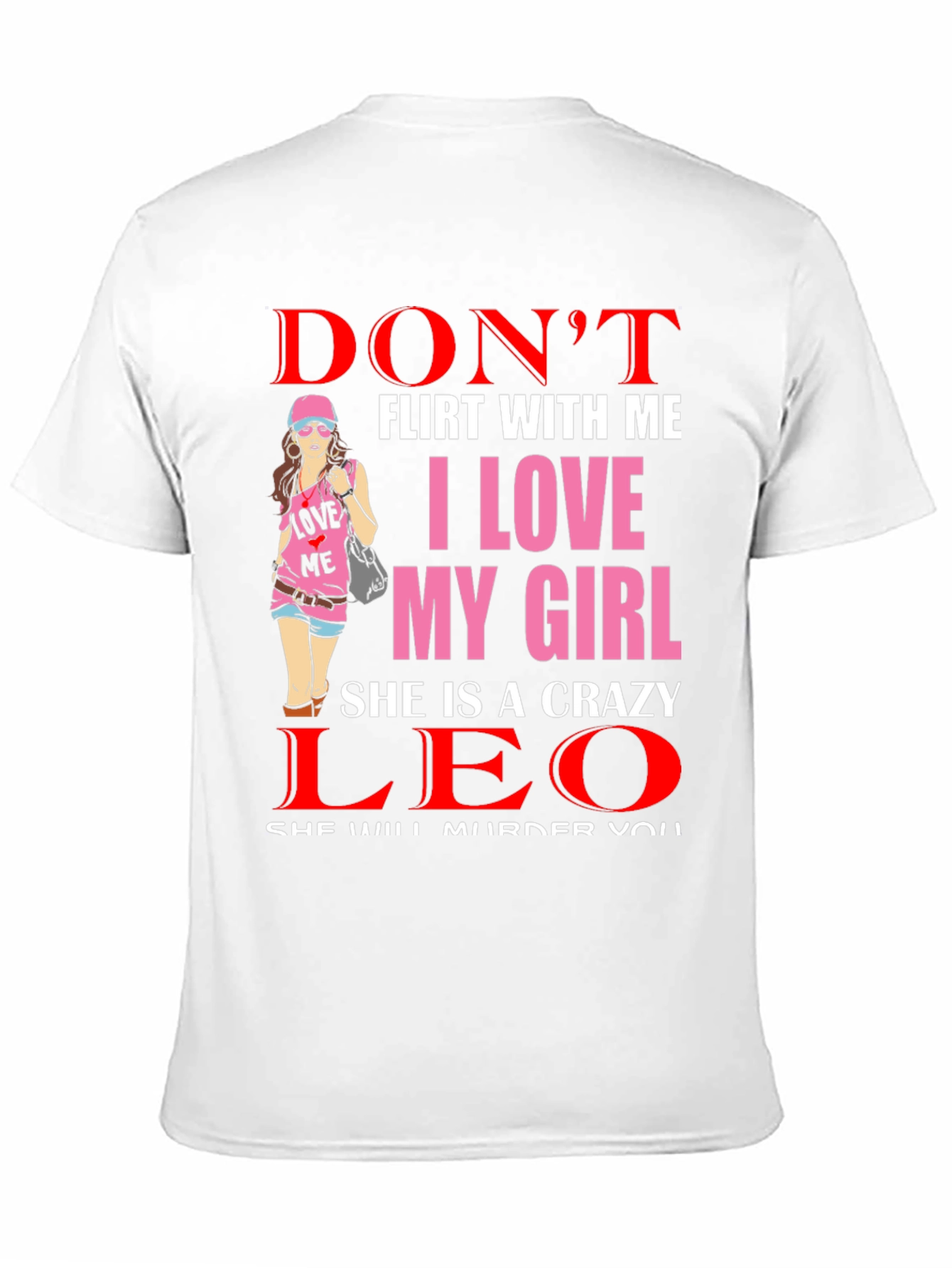 Black Crazy Leo Girl Graphic Tee view 11
