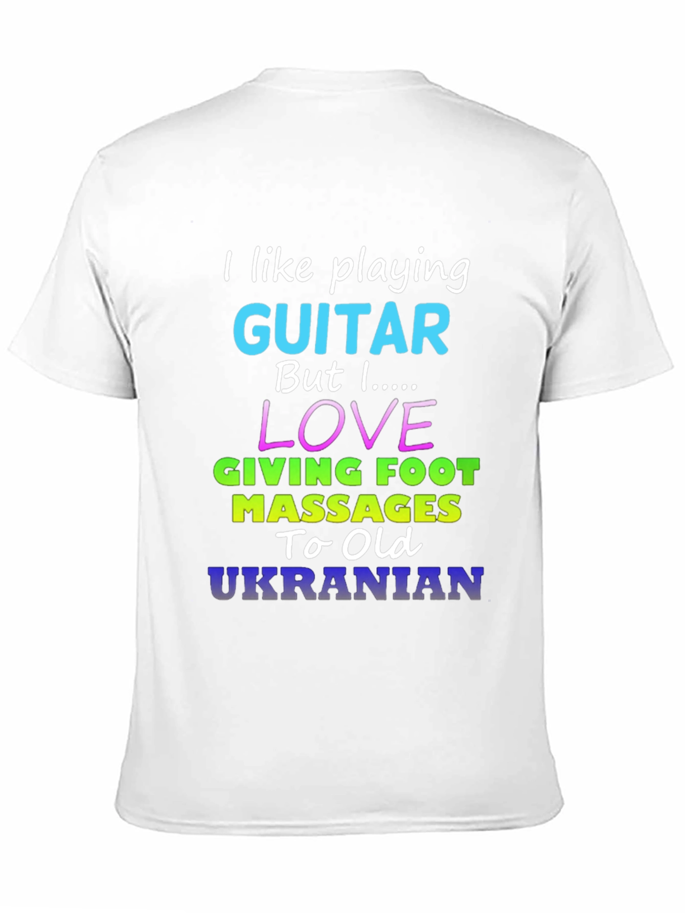 Black Funny "I Like Playing Guitar" Graphic T-Shirt view 11
