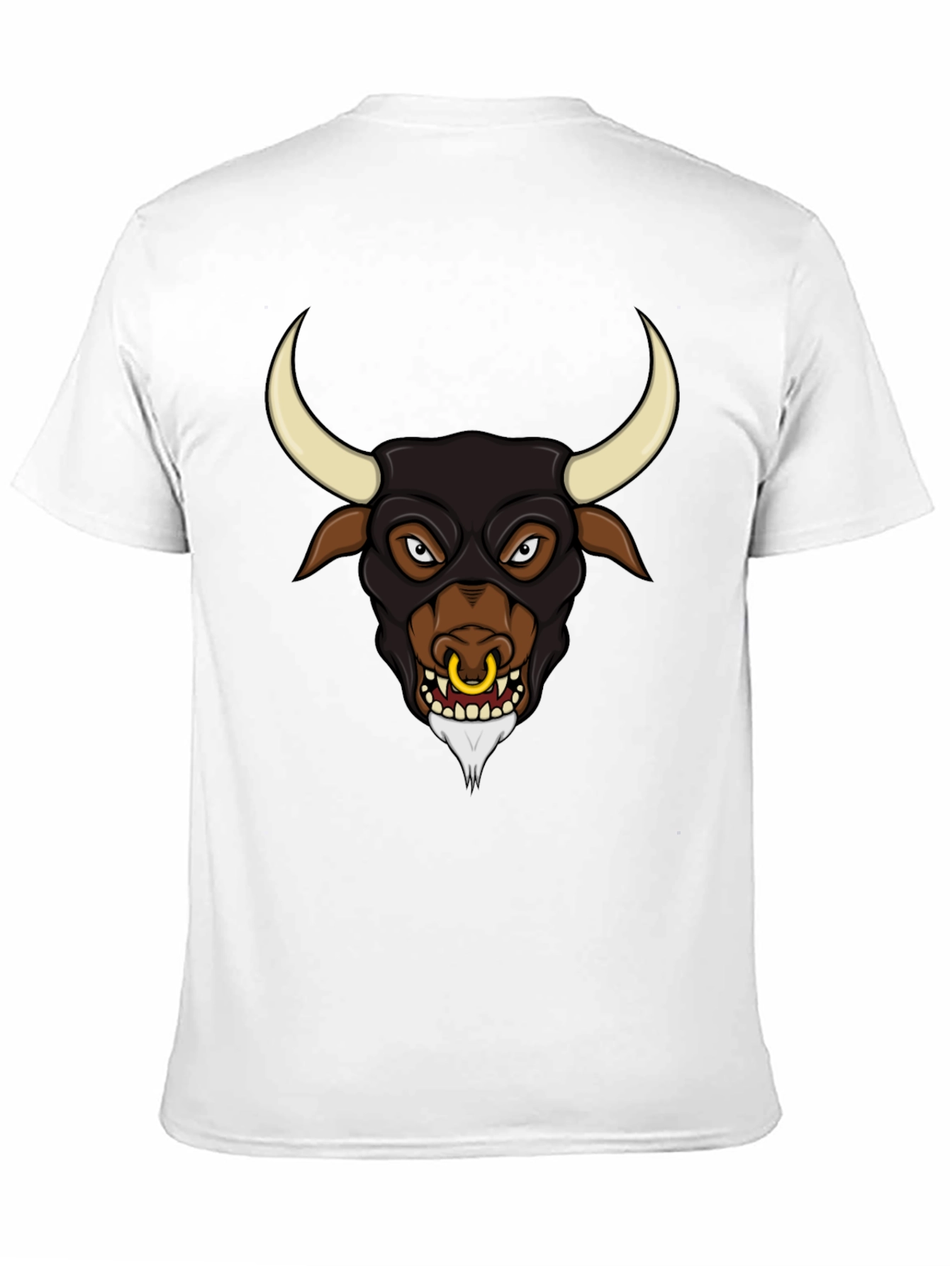 Black Black Graphic Tee - Angry Bull Design view 11