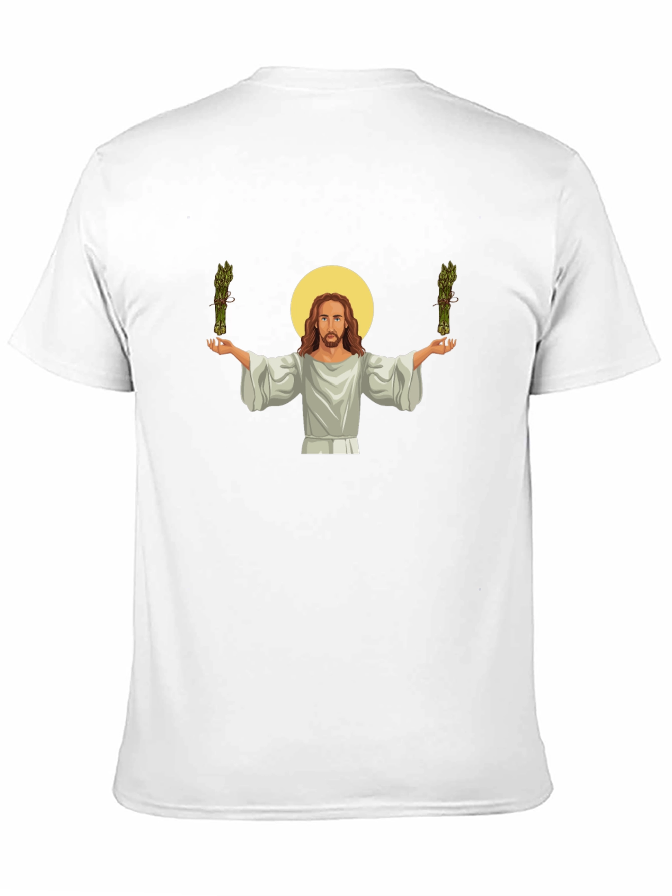 Black Jesus Asparagus Funny Graphic T-Shirt view 11