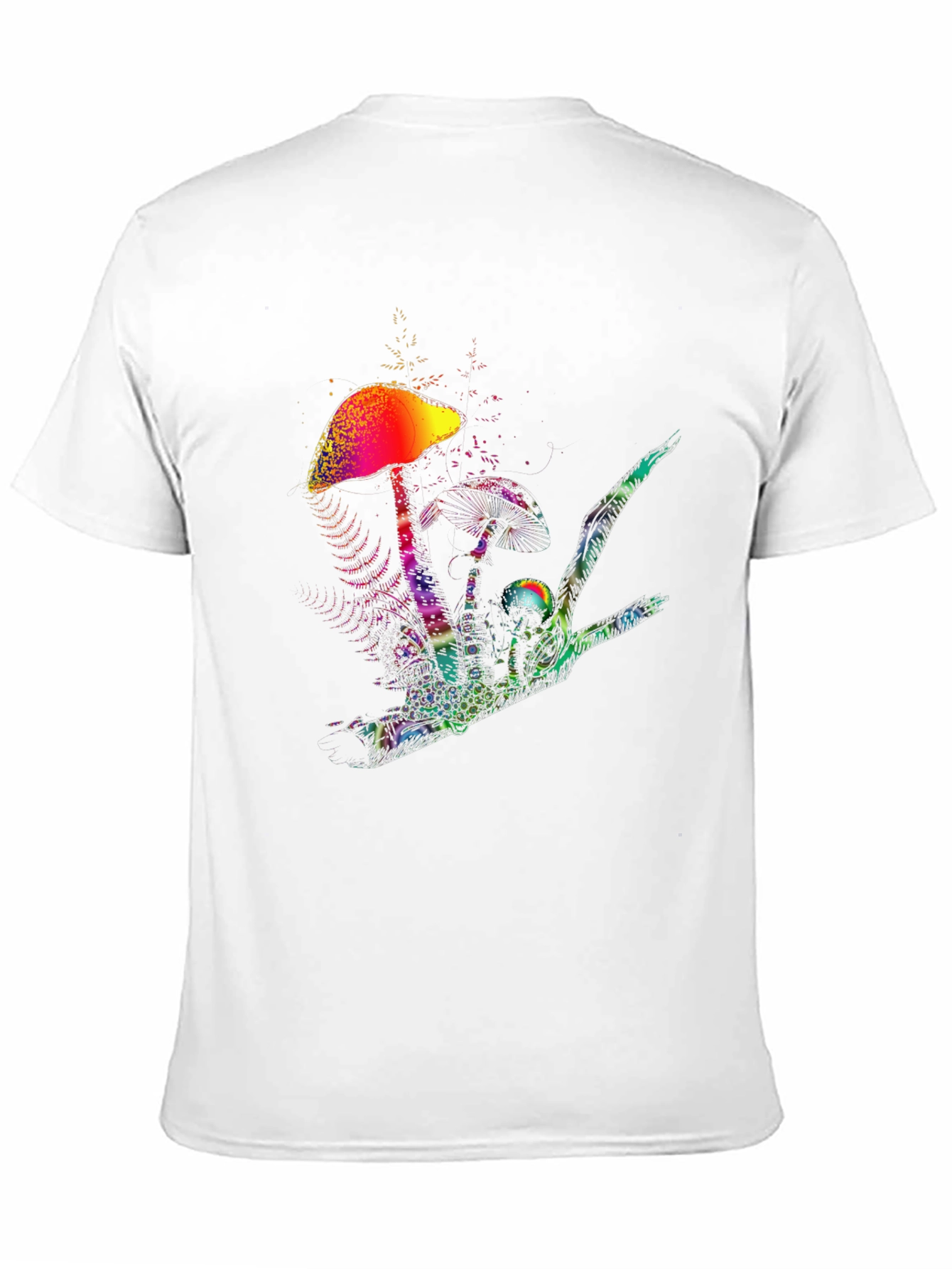 Black Psychedelic Mushroom Graphic T-Shirt view 11