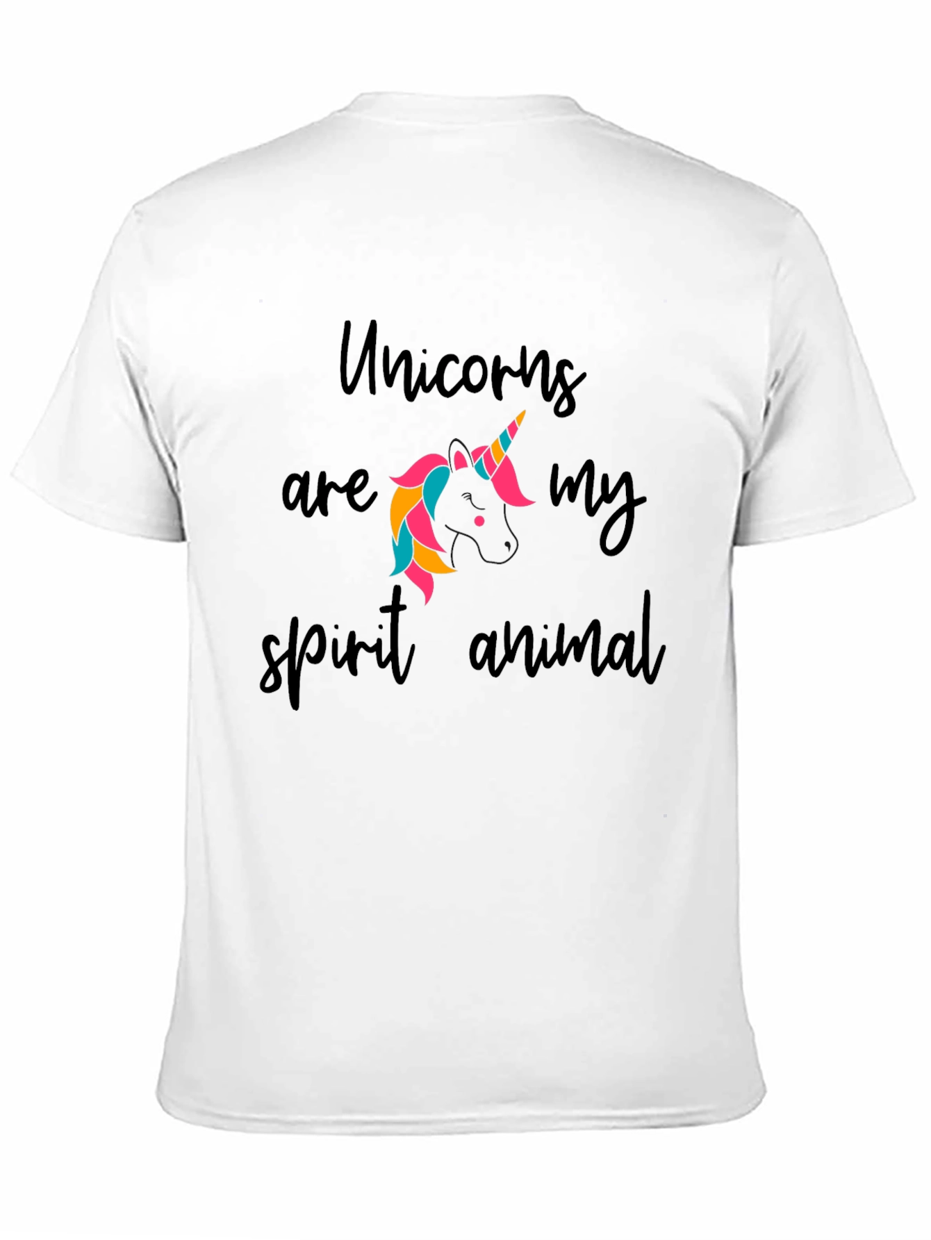 Black Unicorn Spirit Animal Graphic Tee - Black view 11