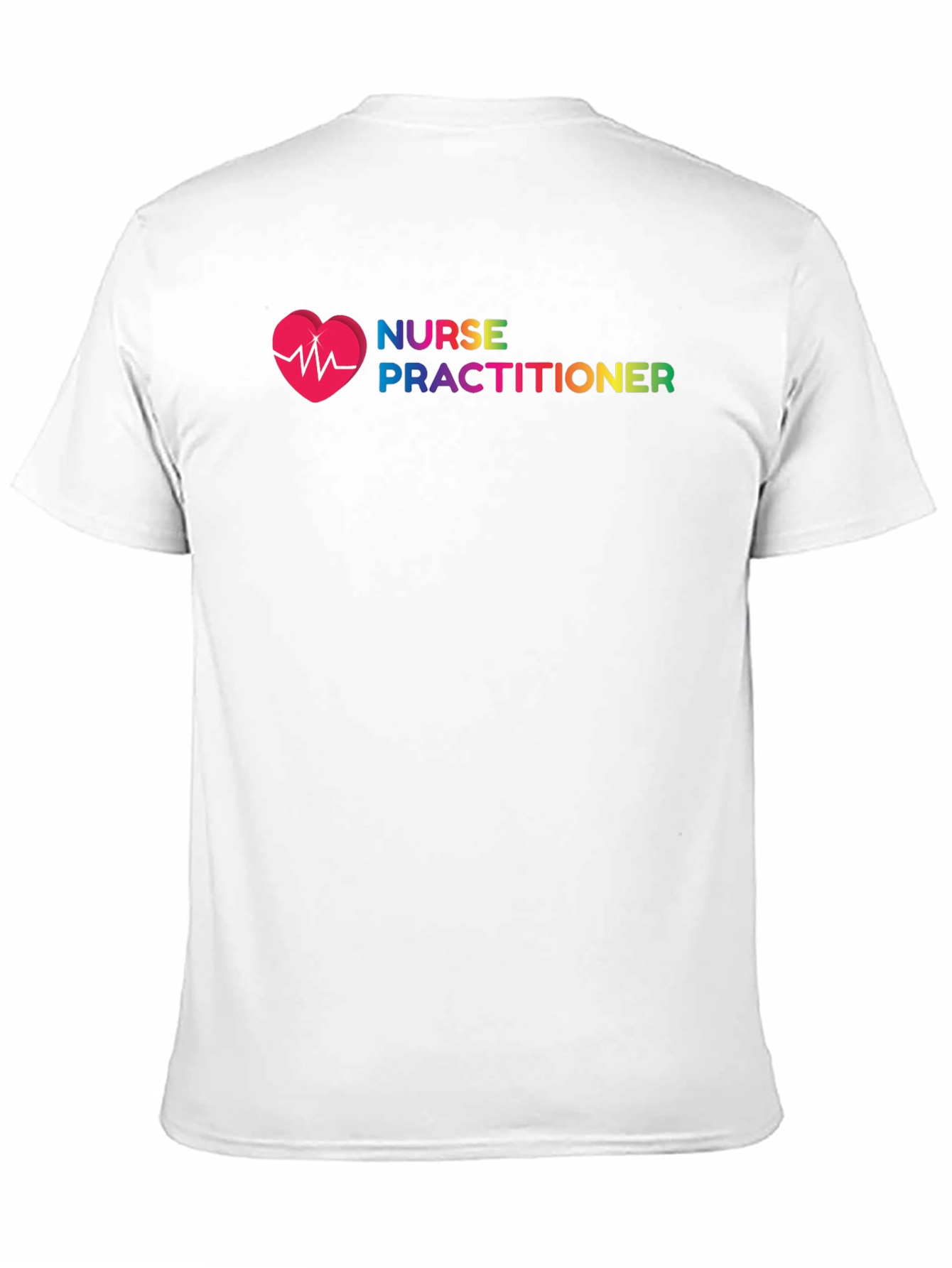 Nurse Practitioner Rainbow Heartbeat T-Shirt - 11