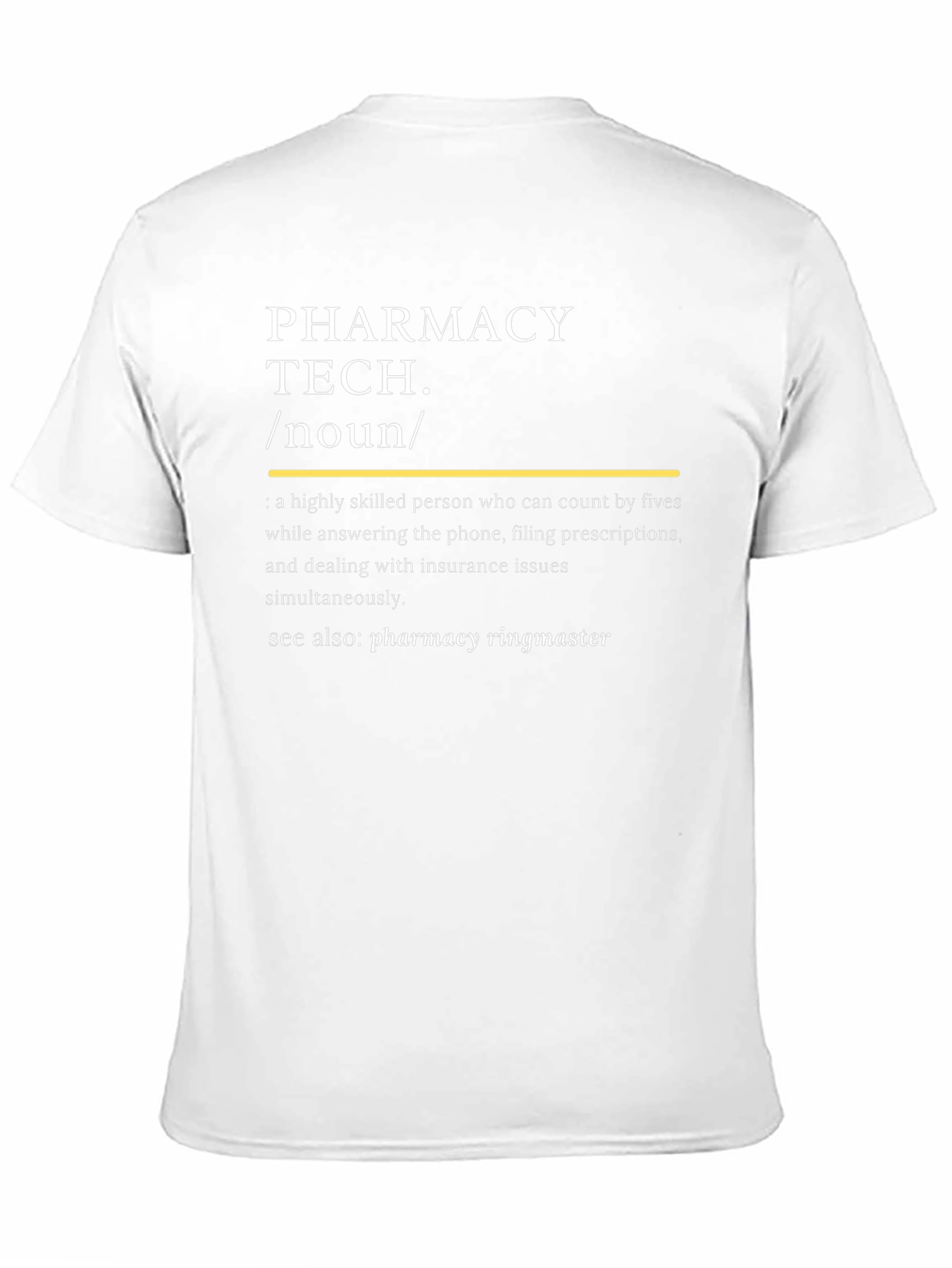 Black Pharmacy Tech Definition T-Shirt view 11