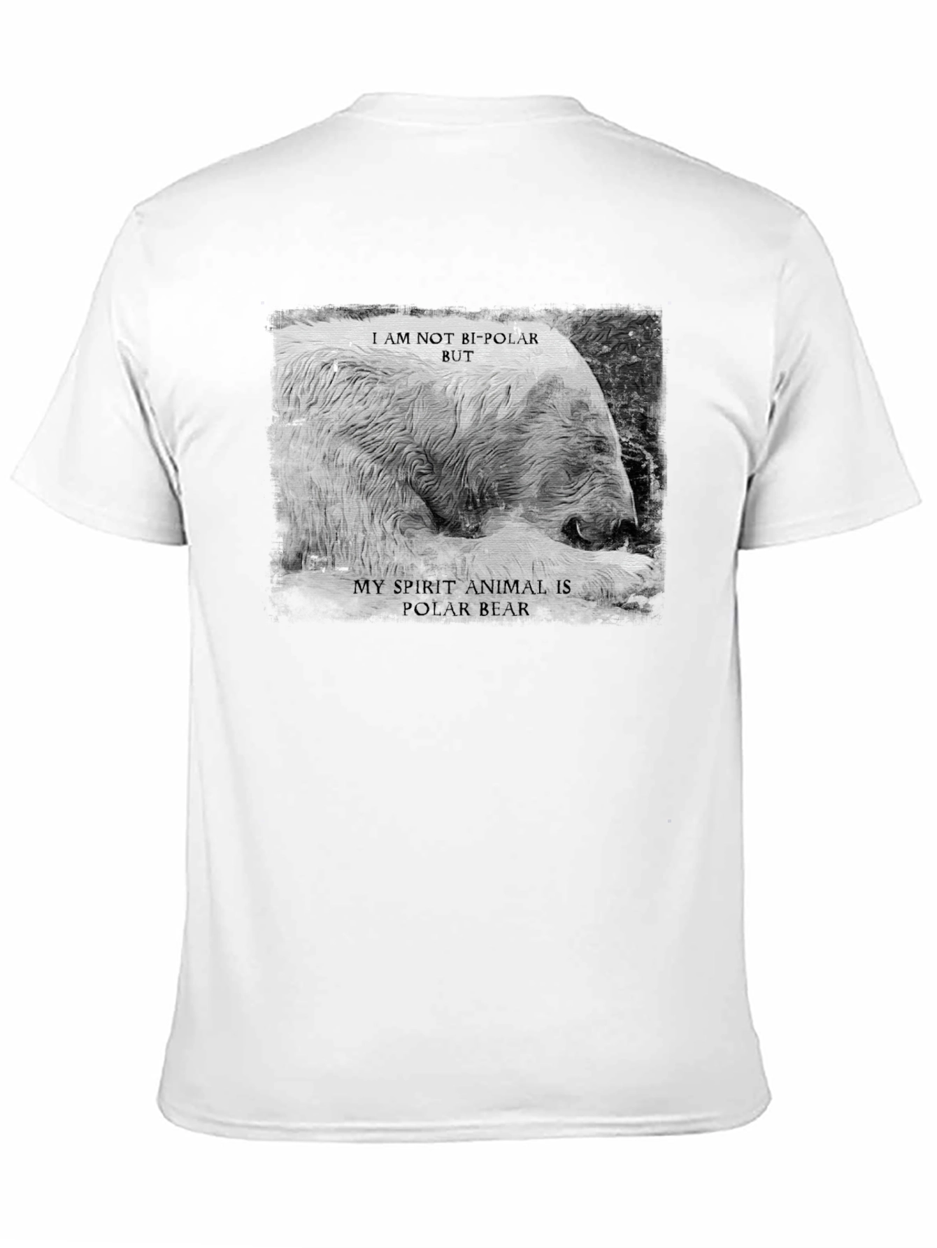 Black Polar Bear Spirit Animal T-Shirt view 11