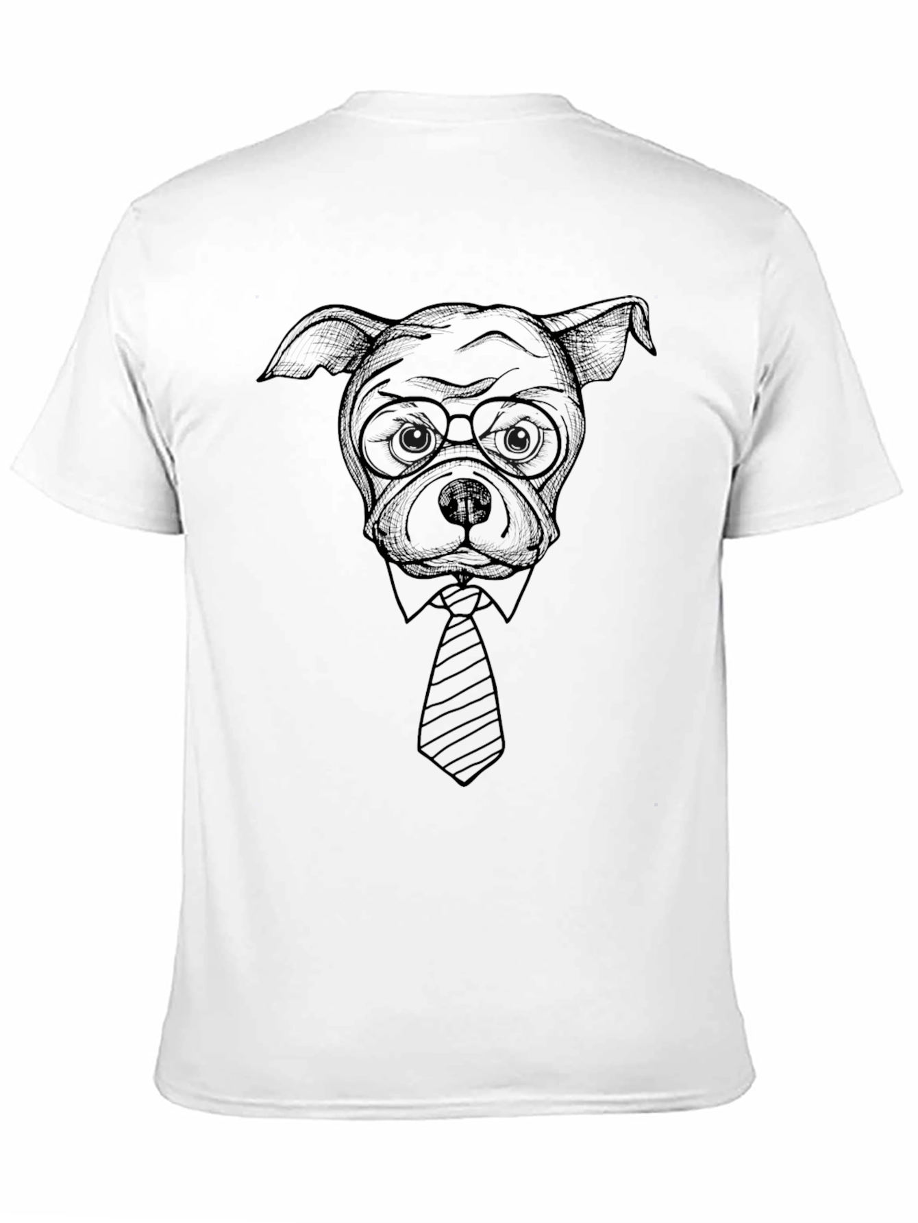 Black Dog in Tie Graphic Tee - Cool Casual Style view 11