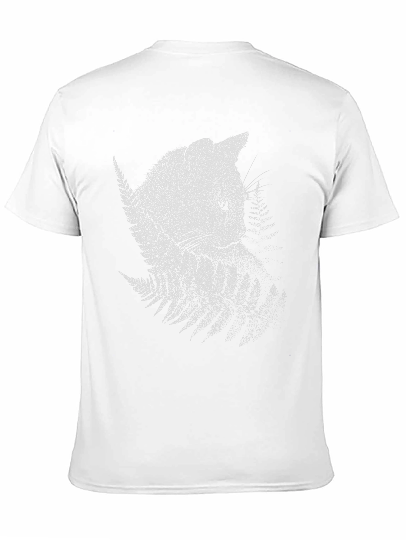 Black Cat Fern T-Shirt - Nature Inspired Graphic Tee view 11