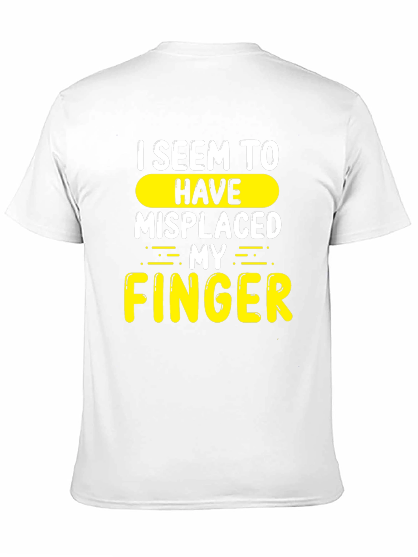 Black Misplaced Finger Graphic Novelty T-Shirt view 11