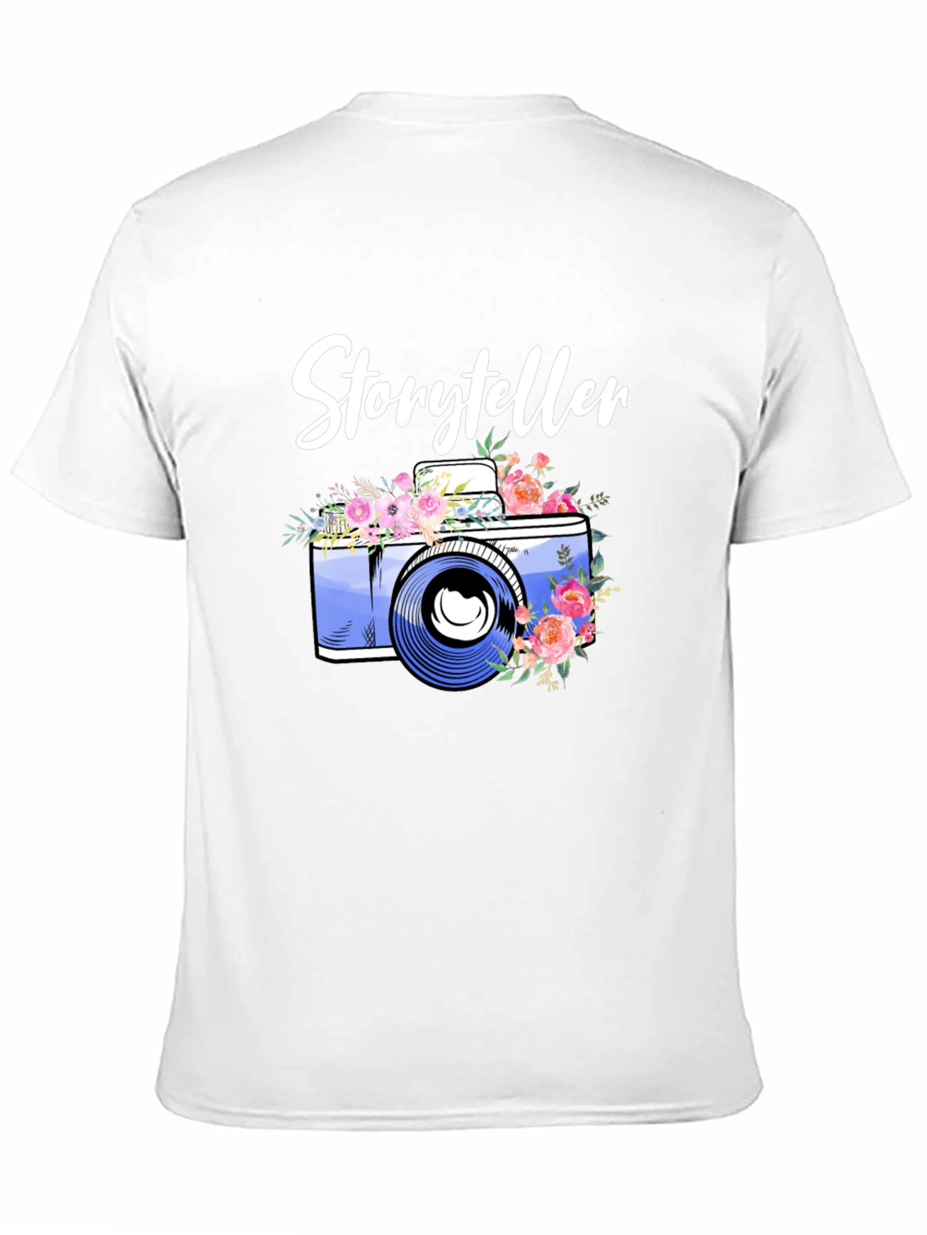 Black Storyteller Camera Floral T-Shirt view 11