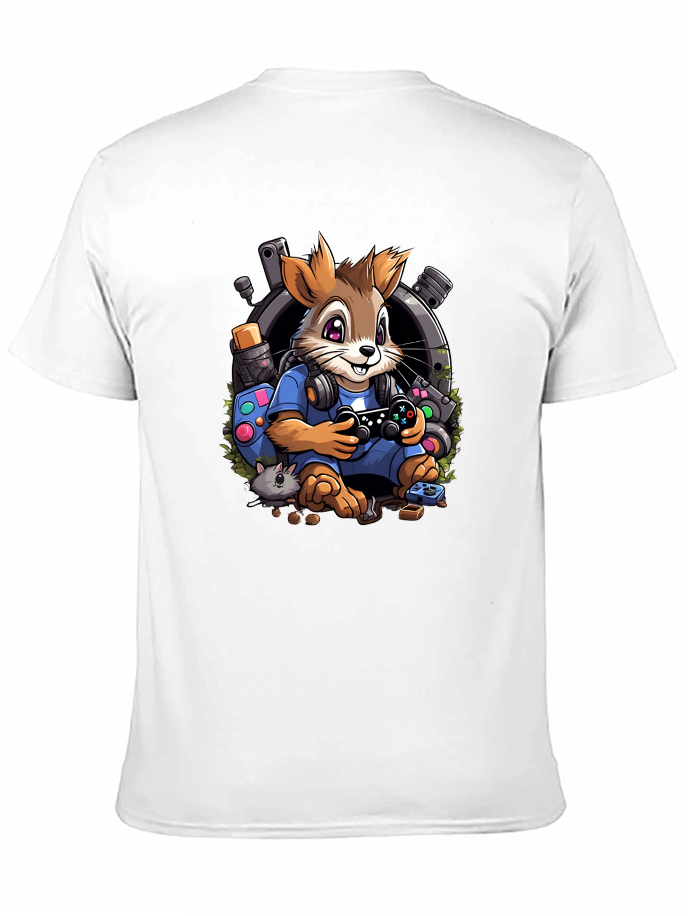 Black Gamer Squirrel T-Shirt view 11