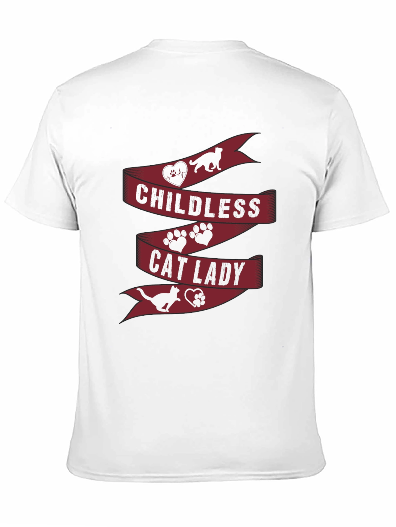 Black Childless Cat Lady T-Shirt - Novelty Graphic Tee view 11