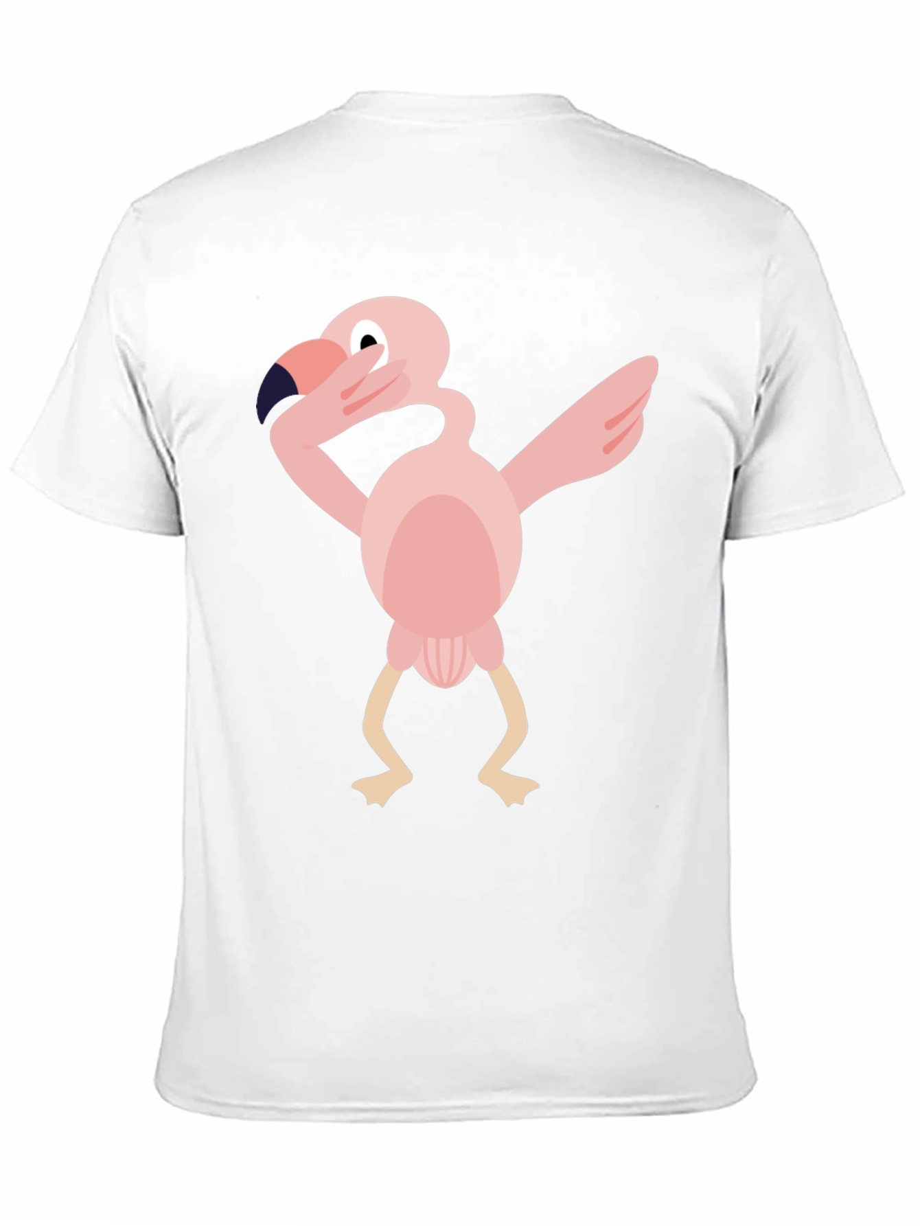 Black Dabbing Flamingo Graphic Tee - Black Cotton T-Shirt view 11